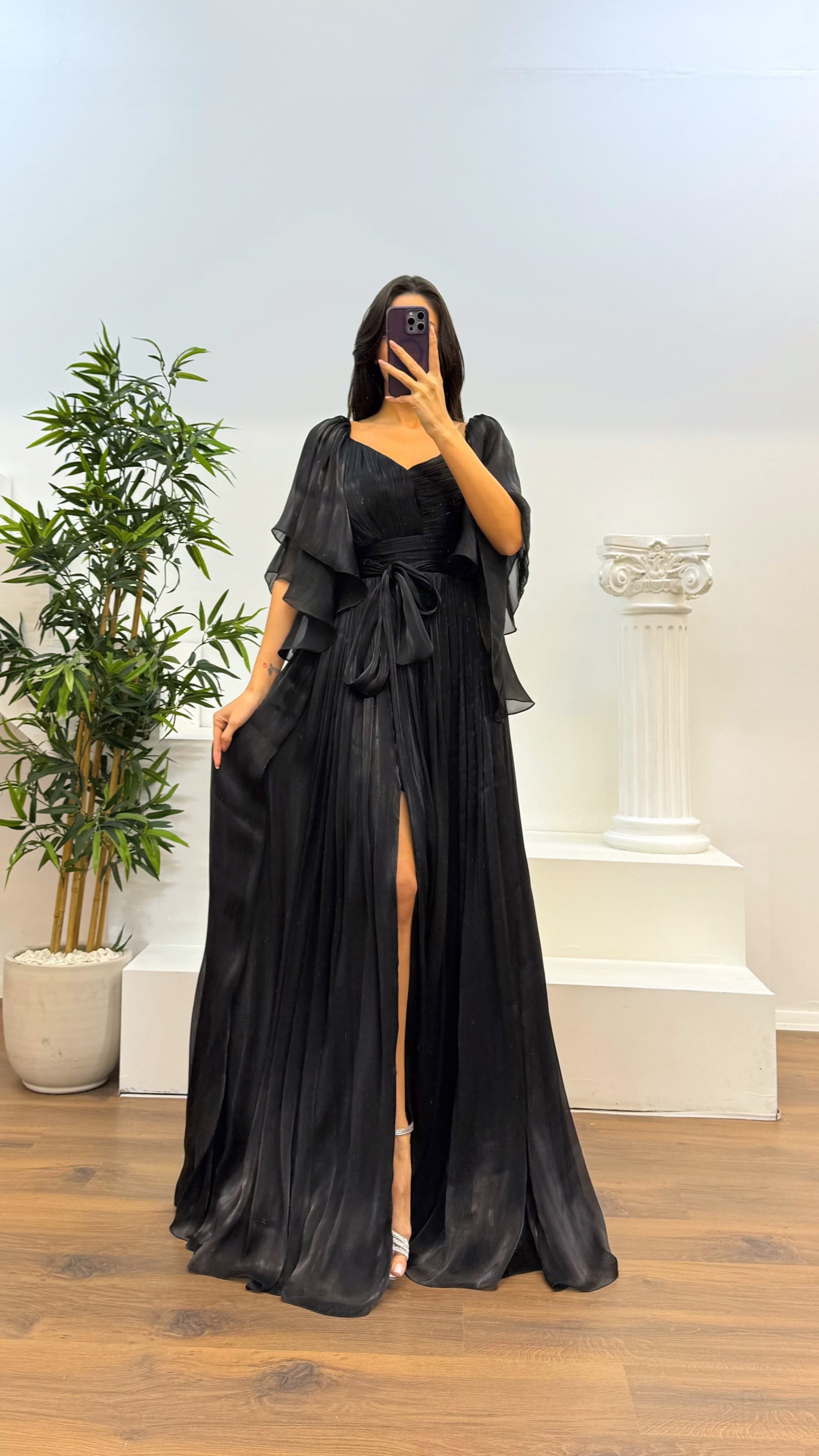 Pleated Evening Dress