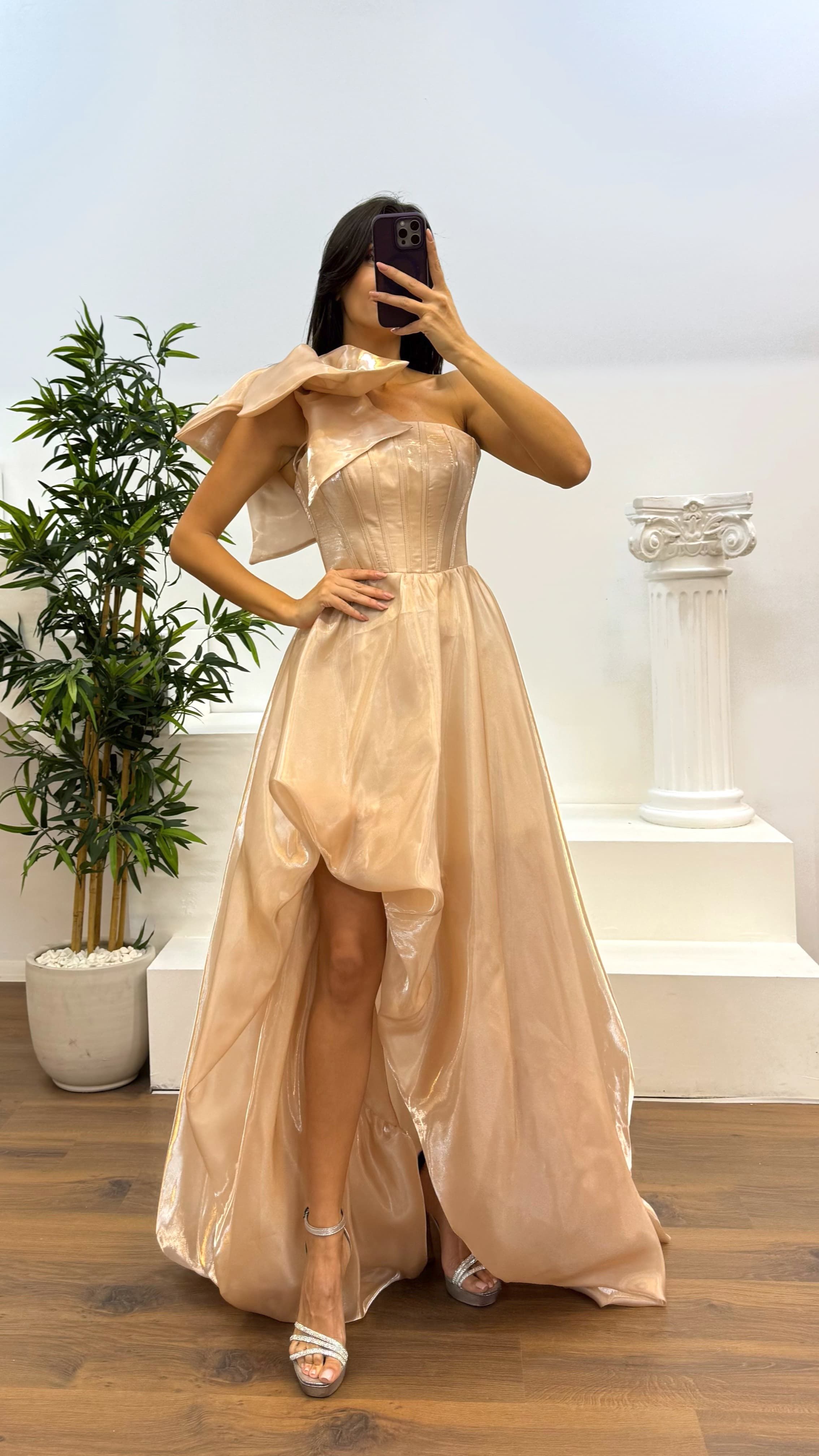 One Shoulder Evening Dress