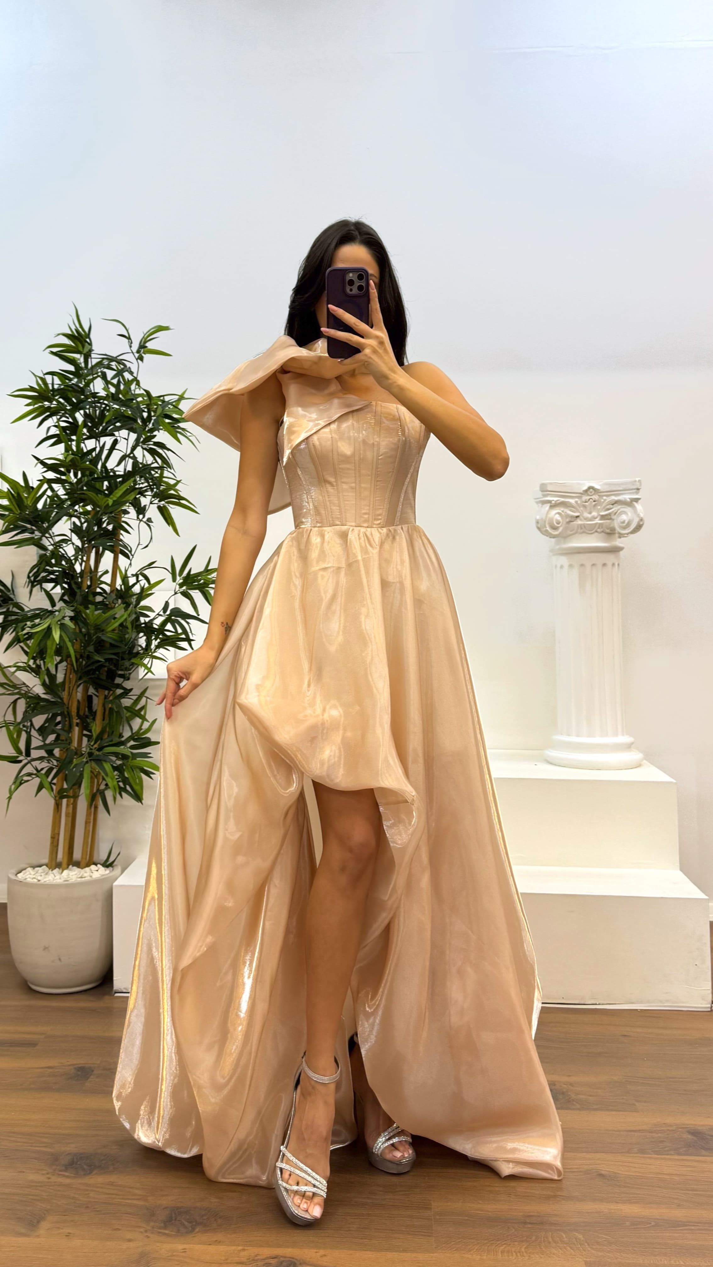 One Shoulder Evening Dress