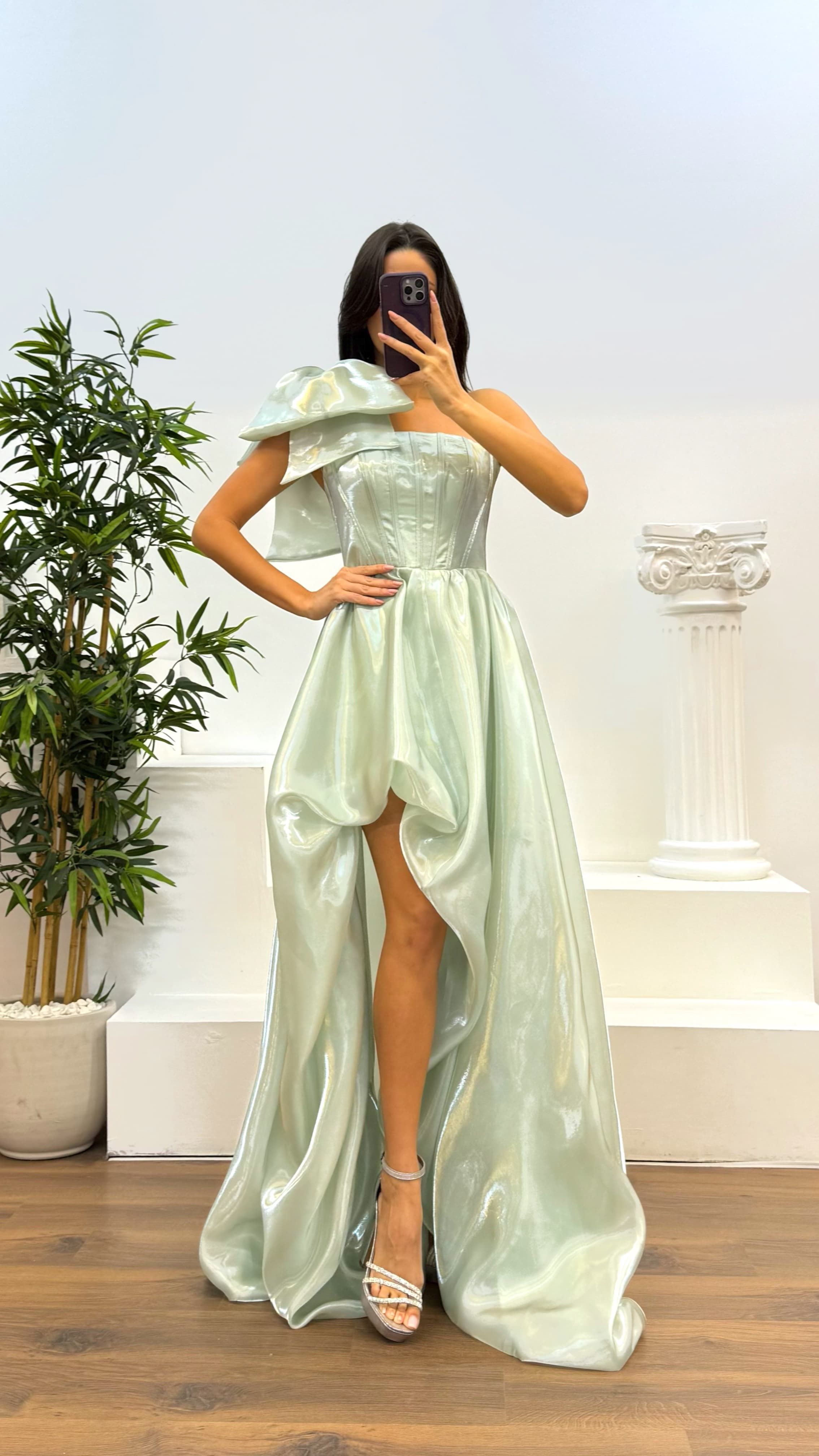 One Shoulder Evening Dress