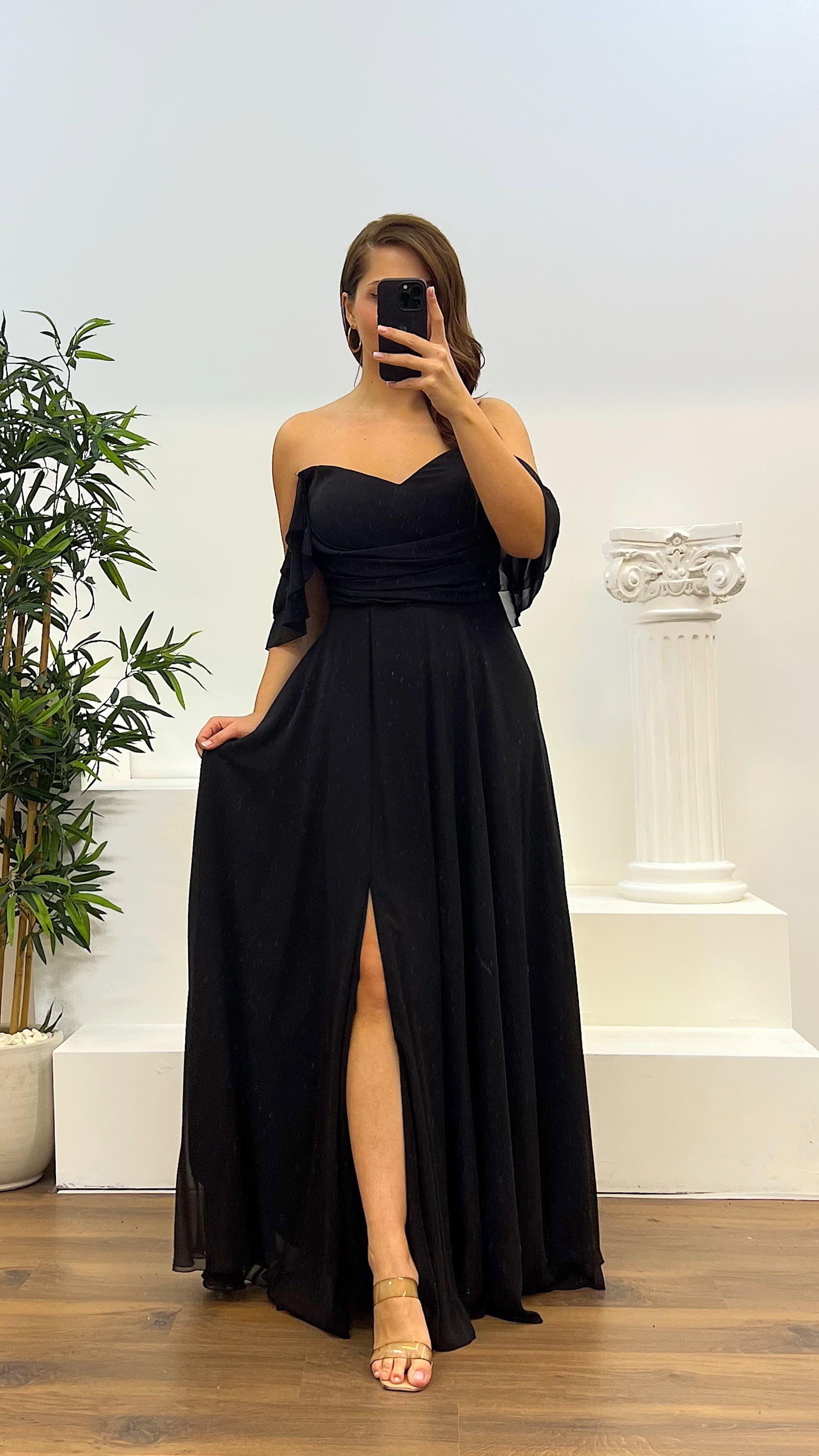 Chest Draped Chiffon Big Benden Evening Dress