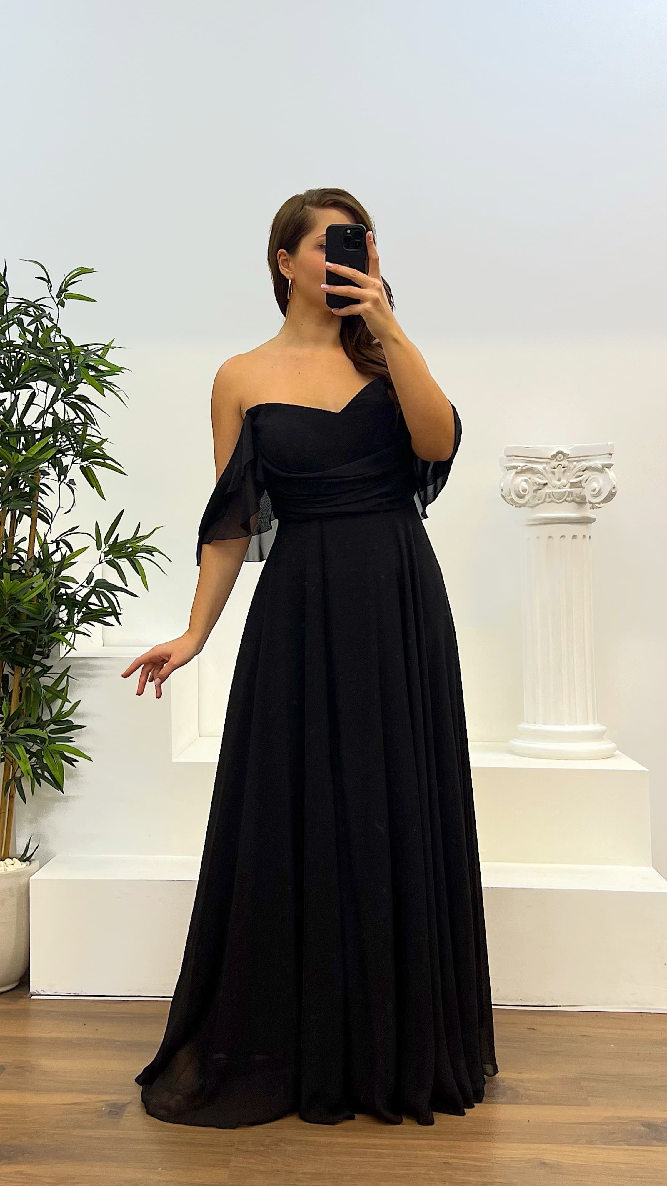 Chest Draped Chiffon Big Benden Evening Dress