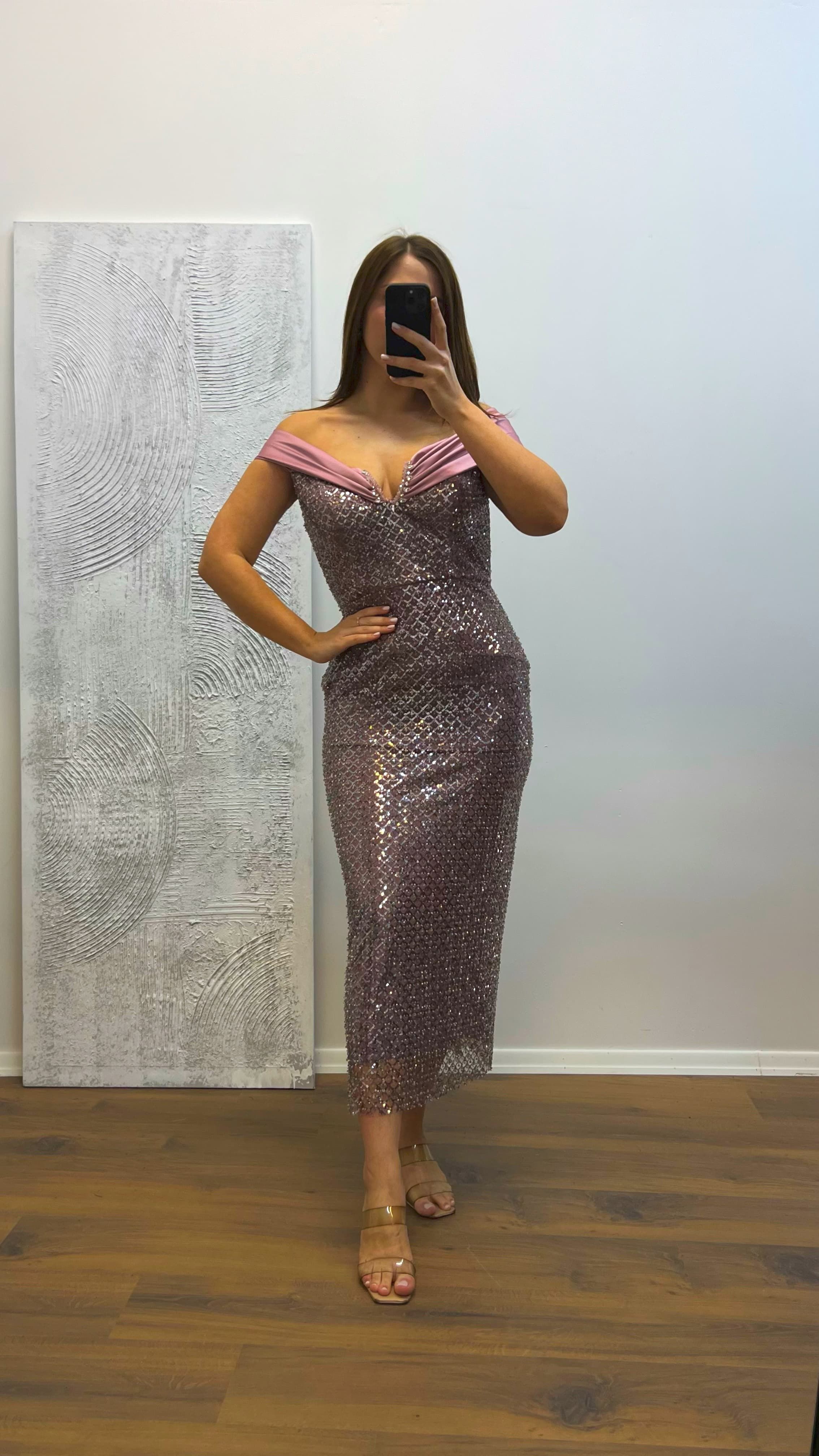 Strapless Embroidered Plus Size Evening Dress