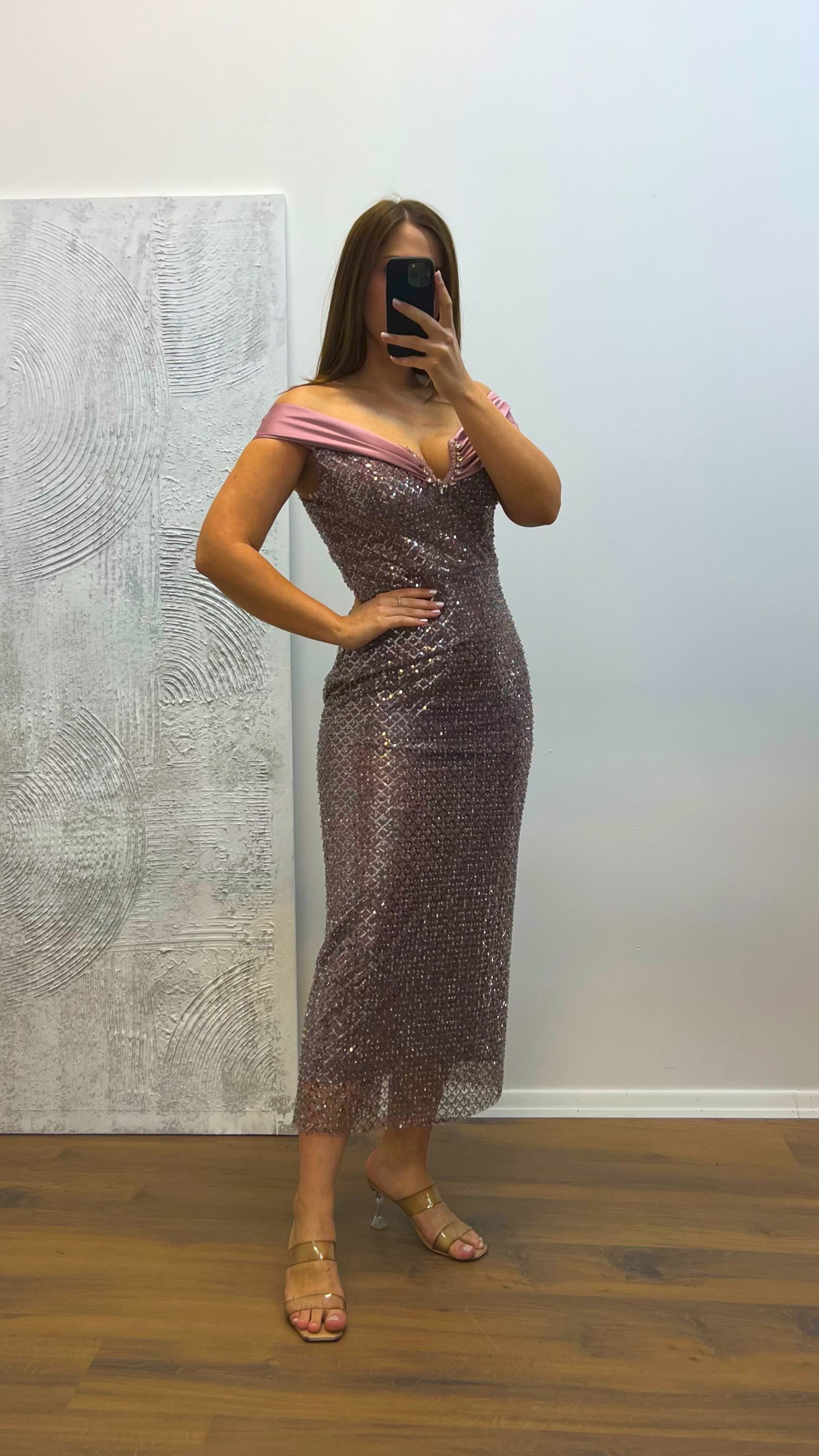 Strapless Embroidered Plus Size Evening Dress