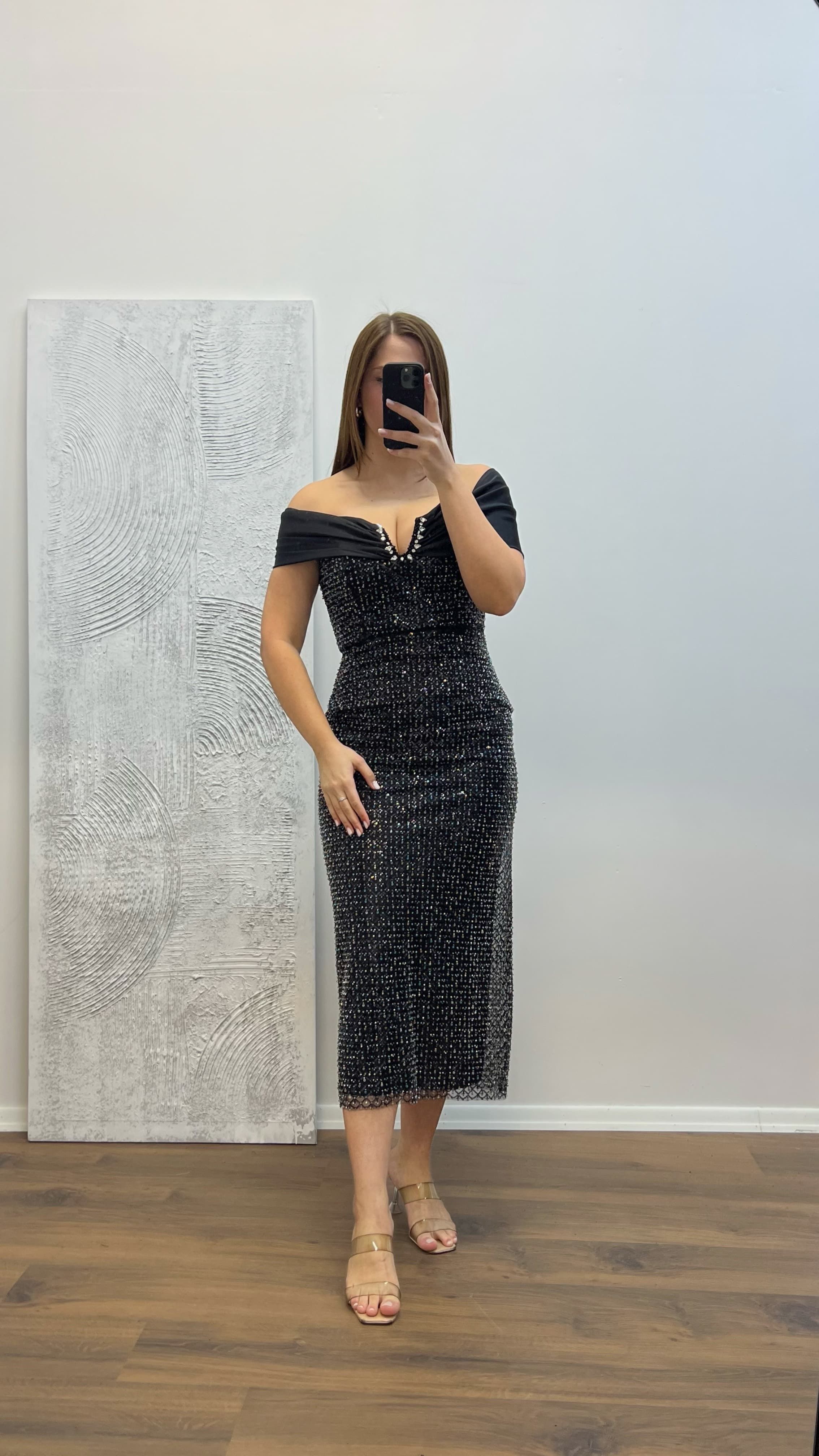 Strapless Embroidered Plus Size Evening Dress
