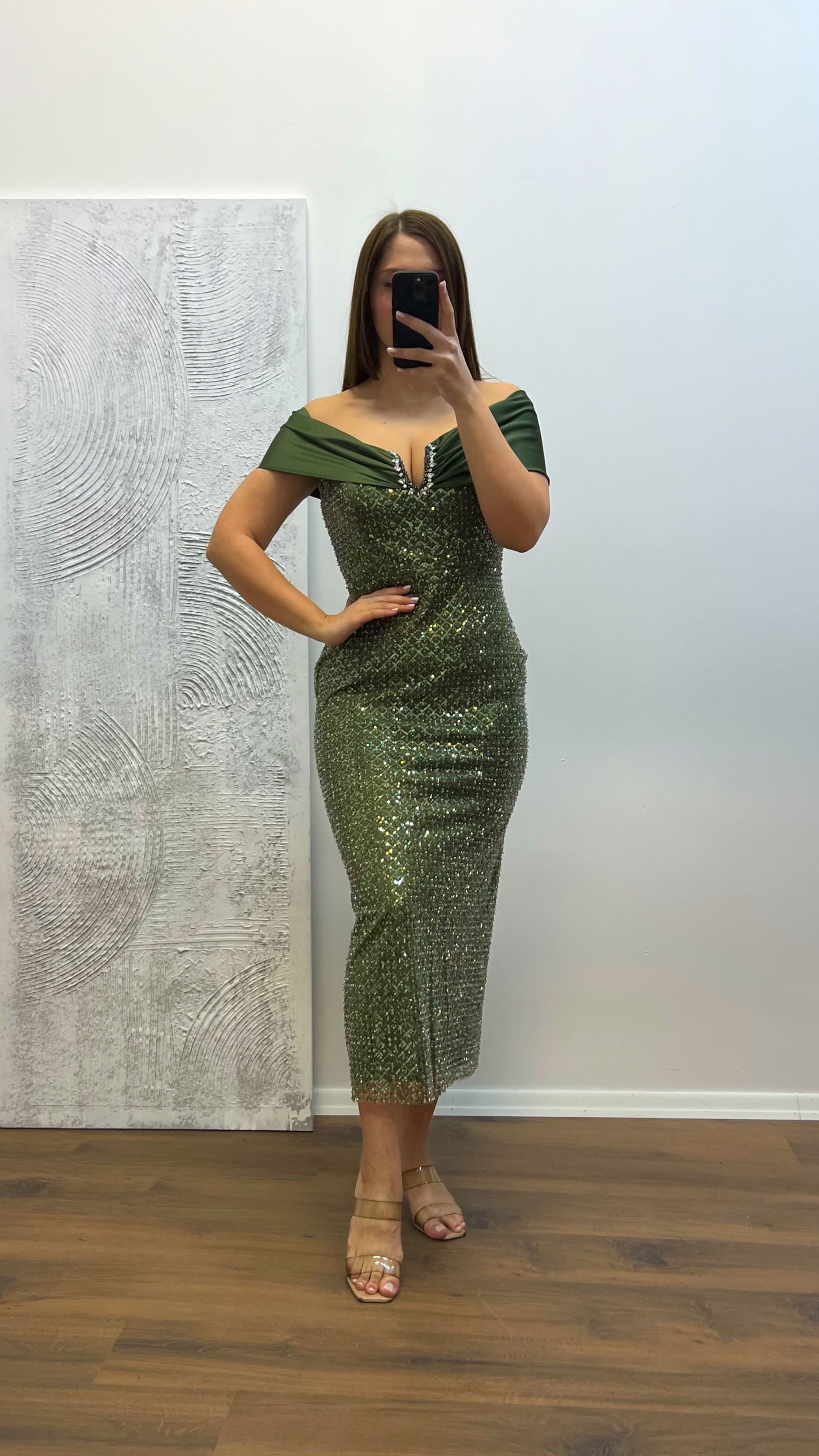 Strapless Embroidered Plus Size Evening Dress