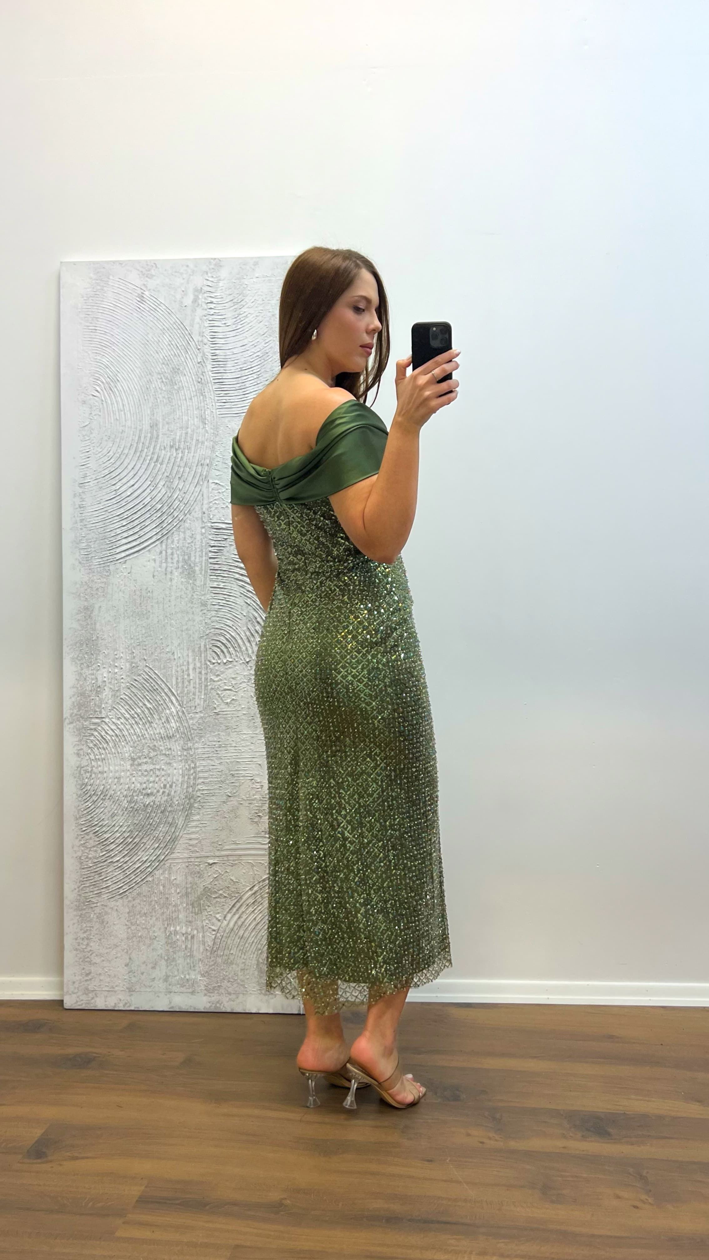 Strapless Embroidered Plus Size Evening Dress