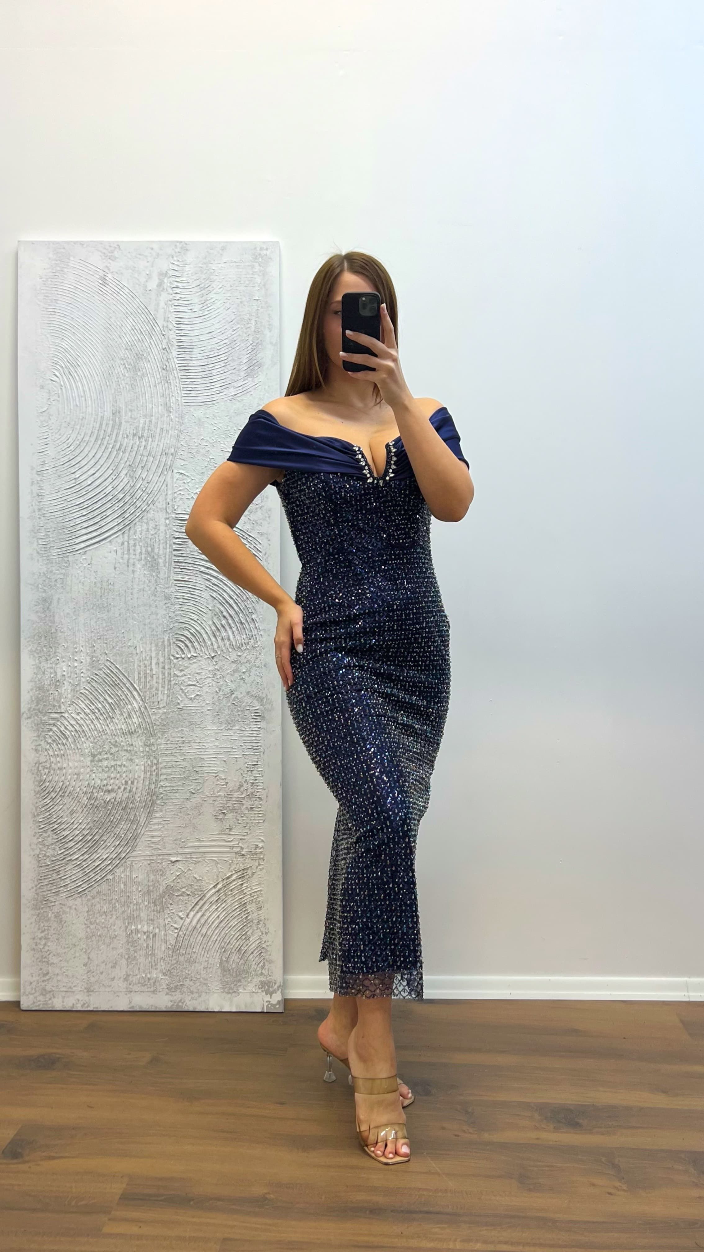 Strapless Embroidered Plus Size Evening Dress