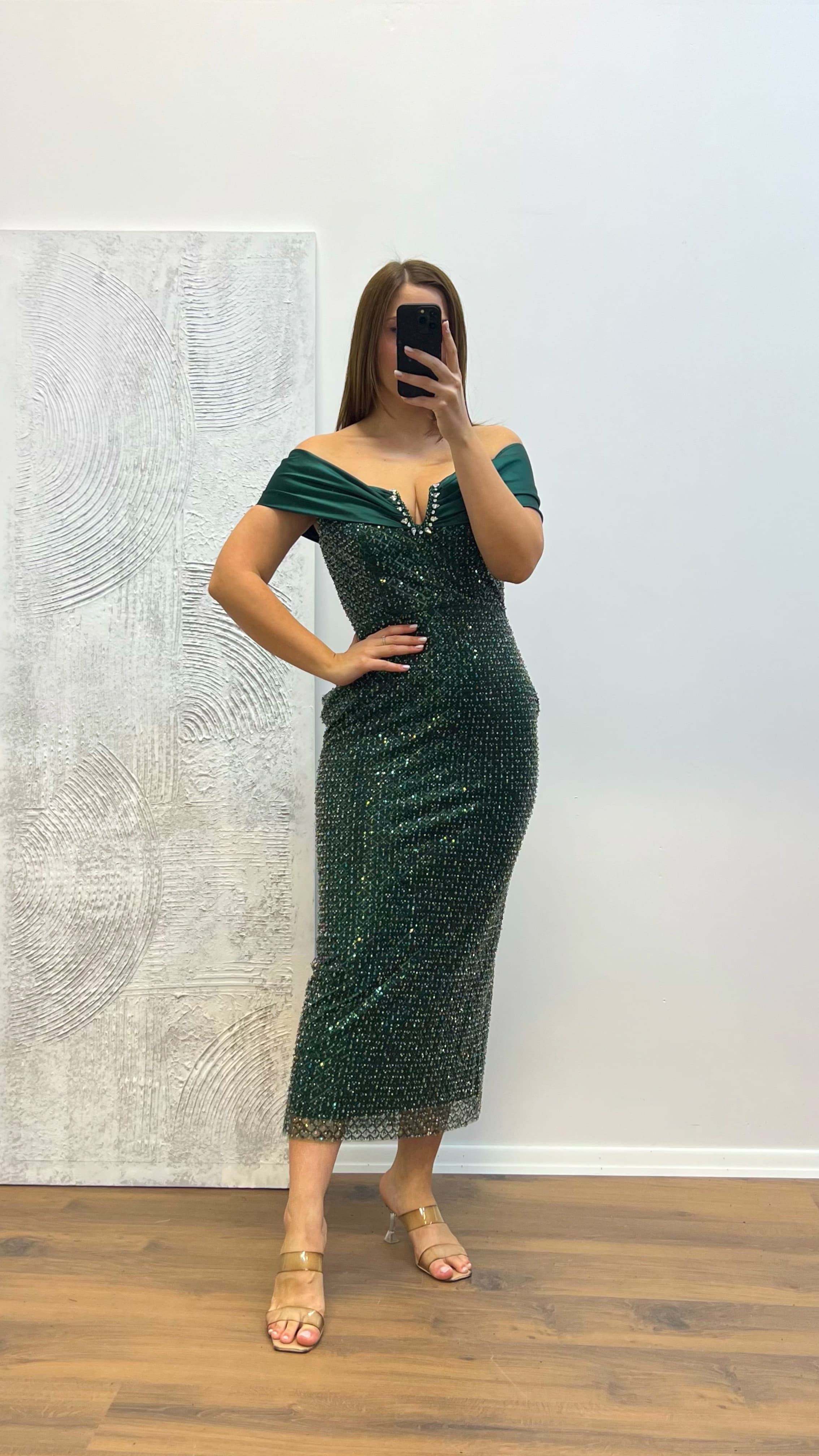 Strapless Embroidered Plus Size Evening Dress
