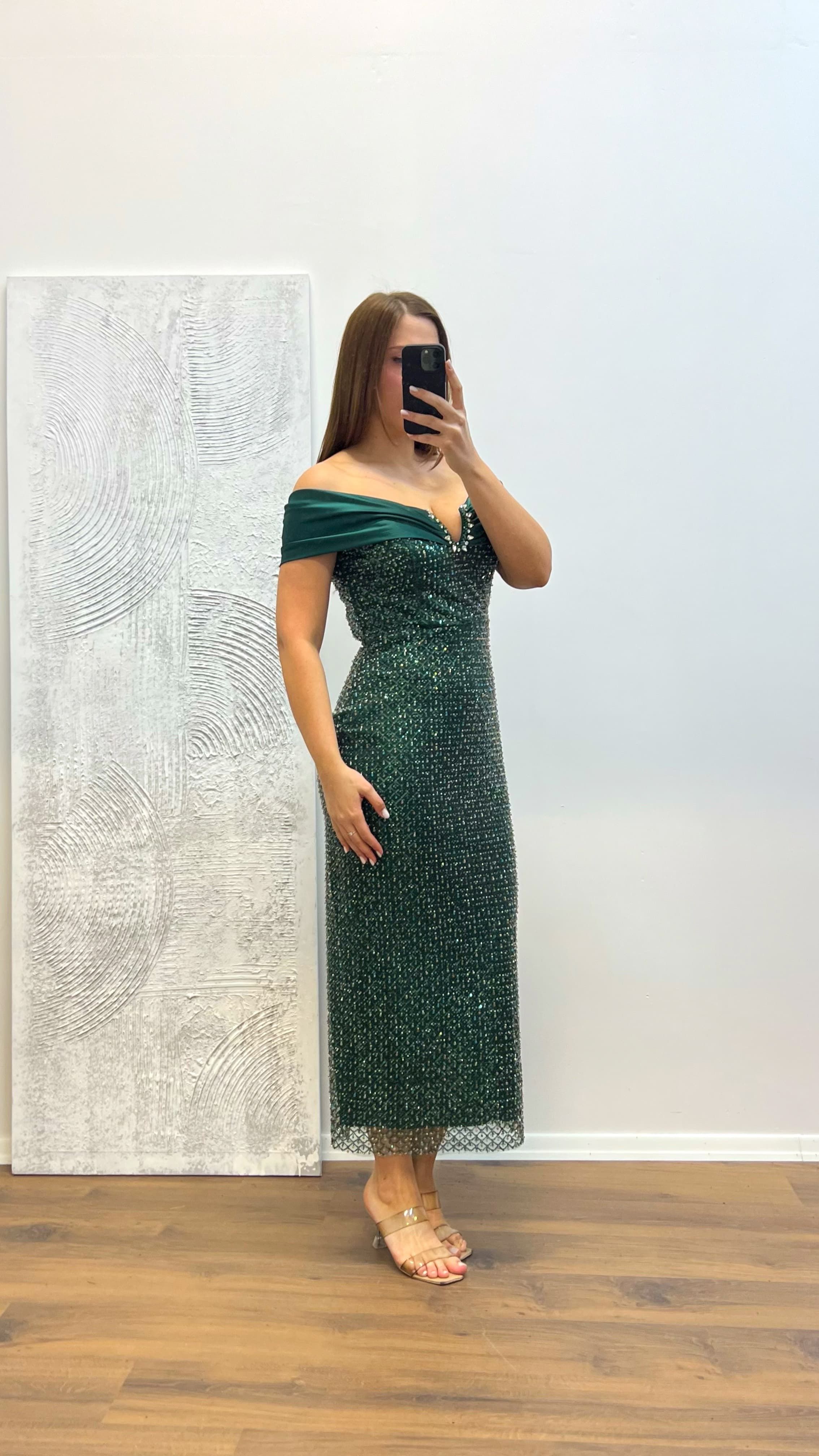 Strapless Embroidered Plus Size Evening Dress
