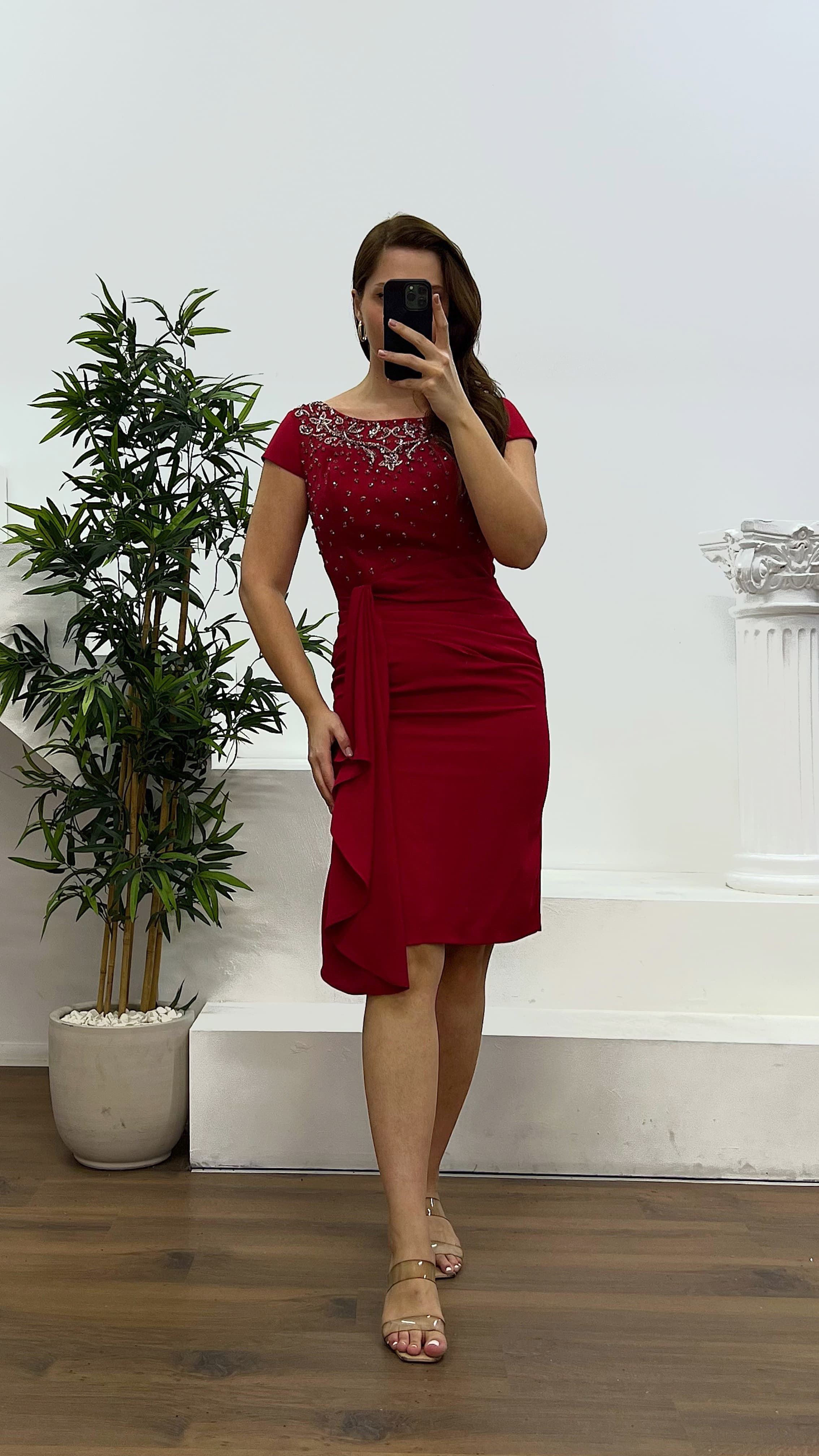 Walloon Midi Evening Dress