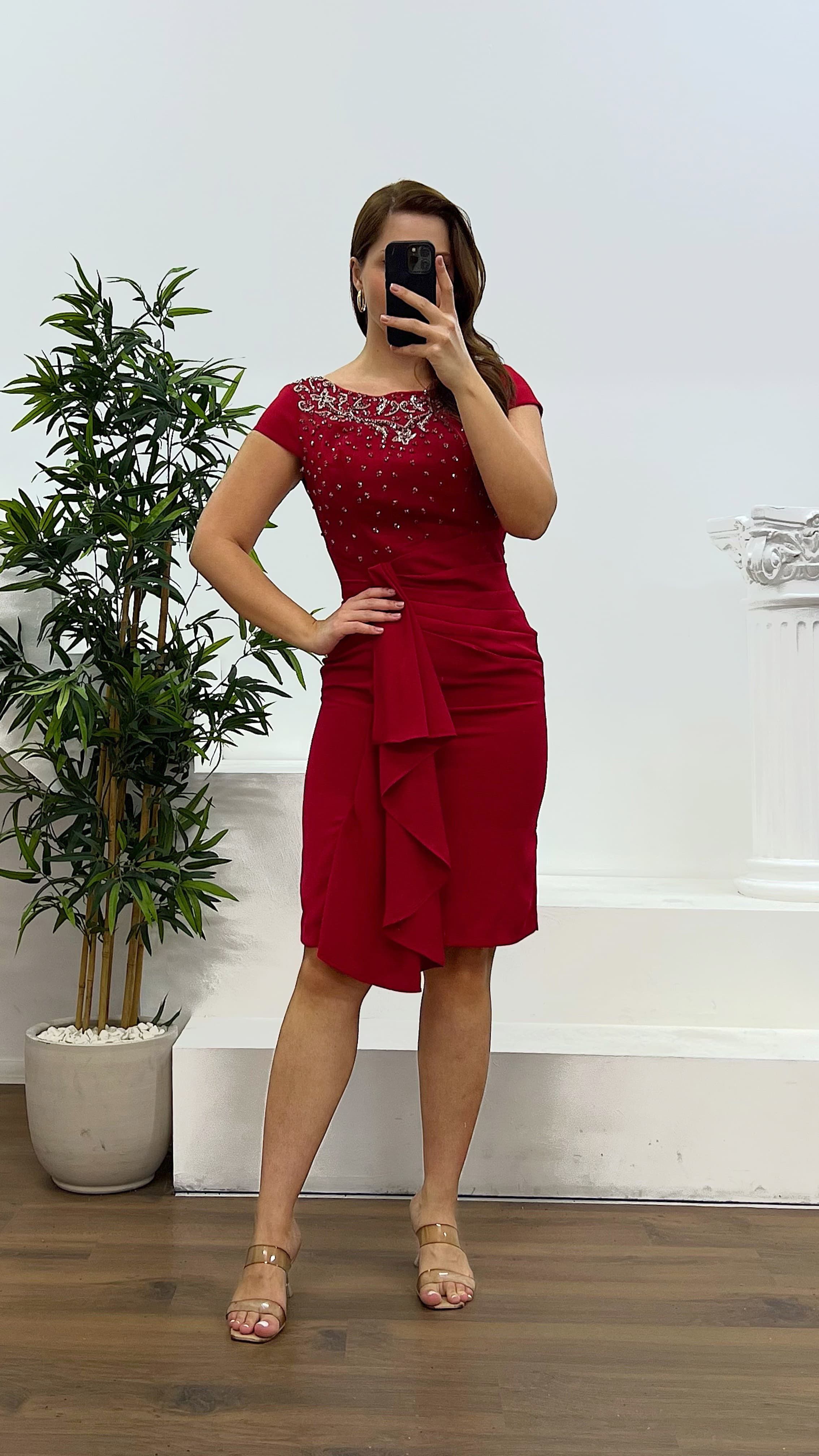 Walloon Midi Evening Dress