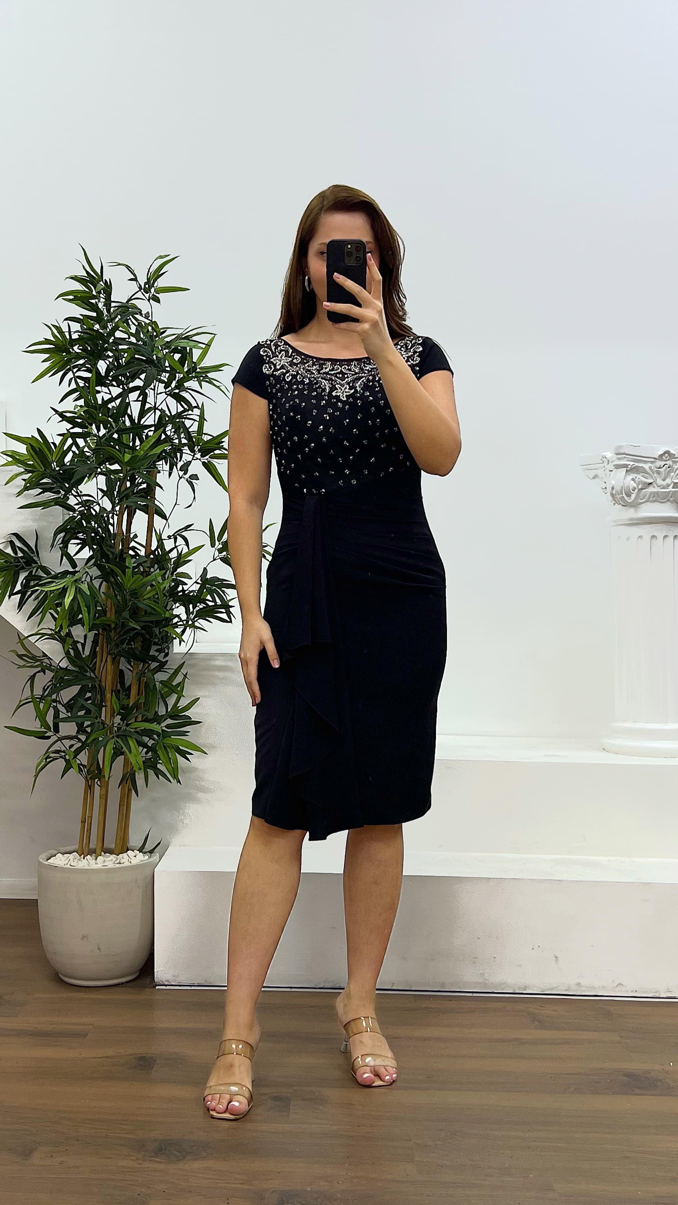 Walloon Midi Evening Dress