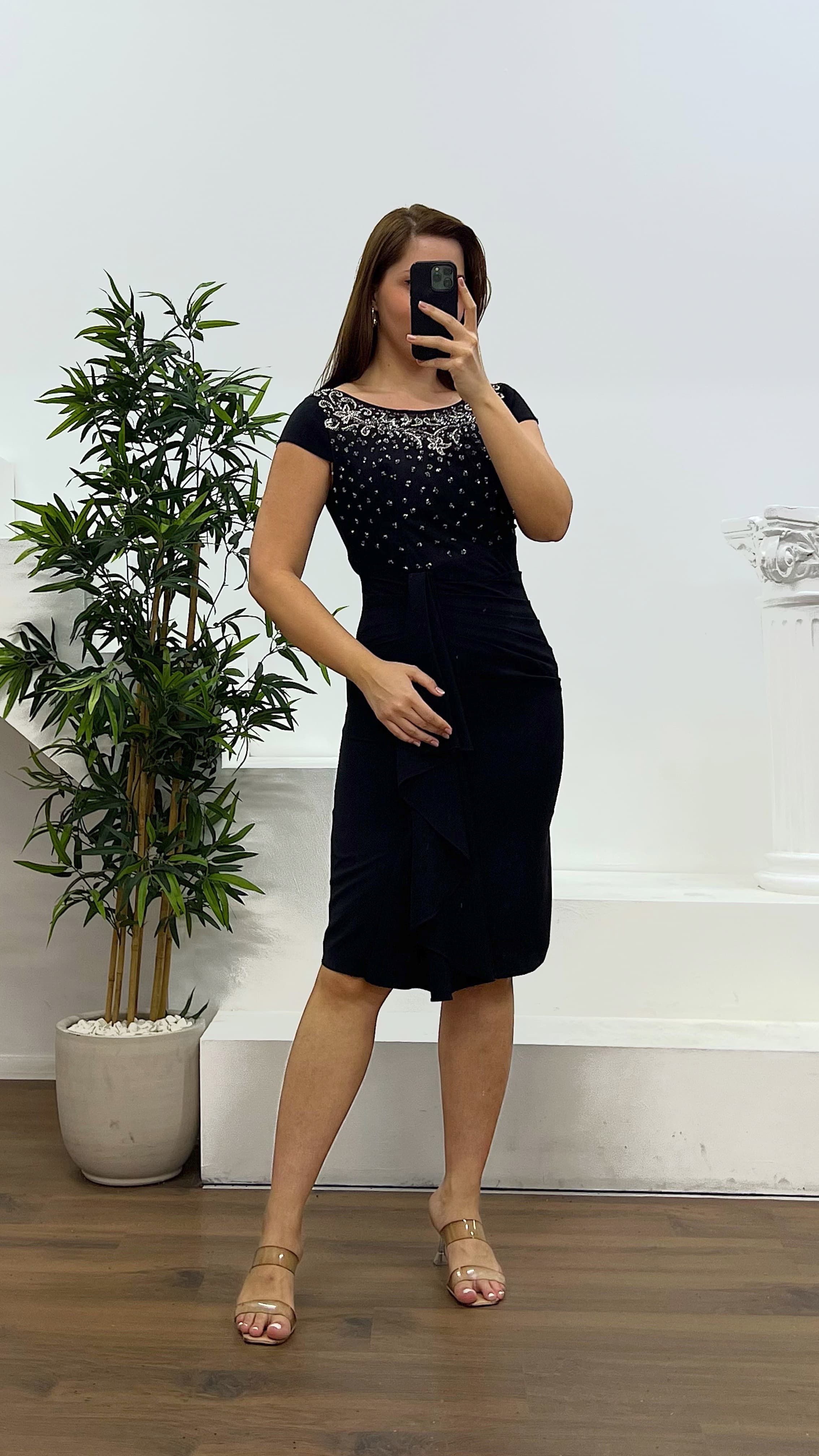 Walloon Midi Evening Dress