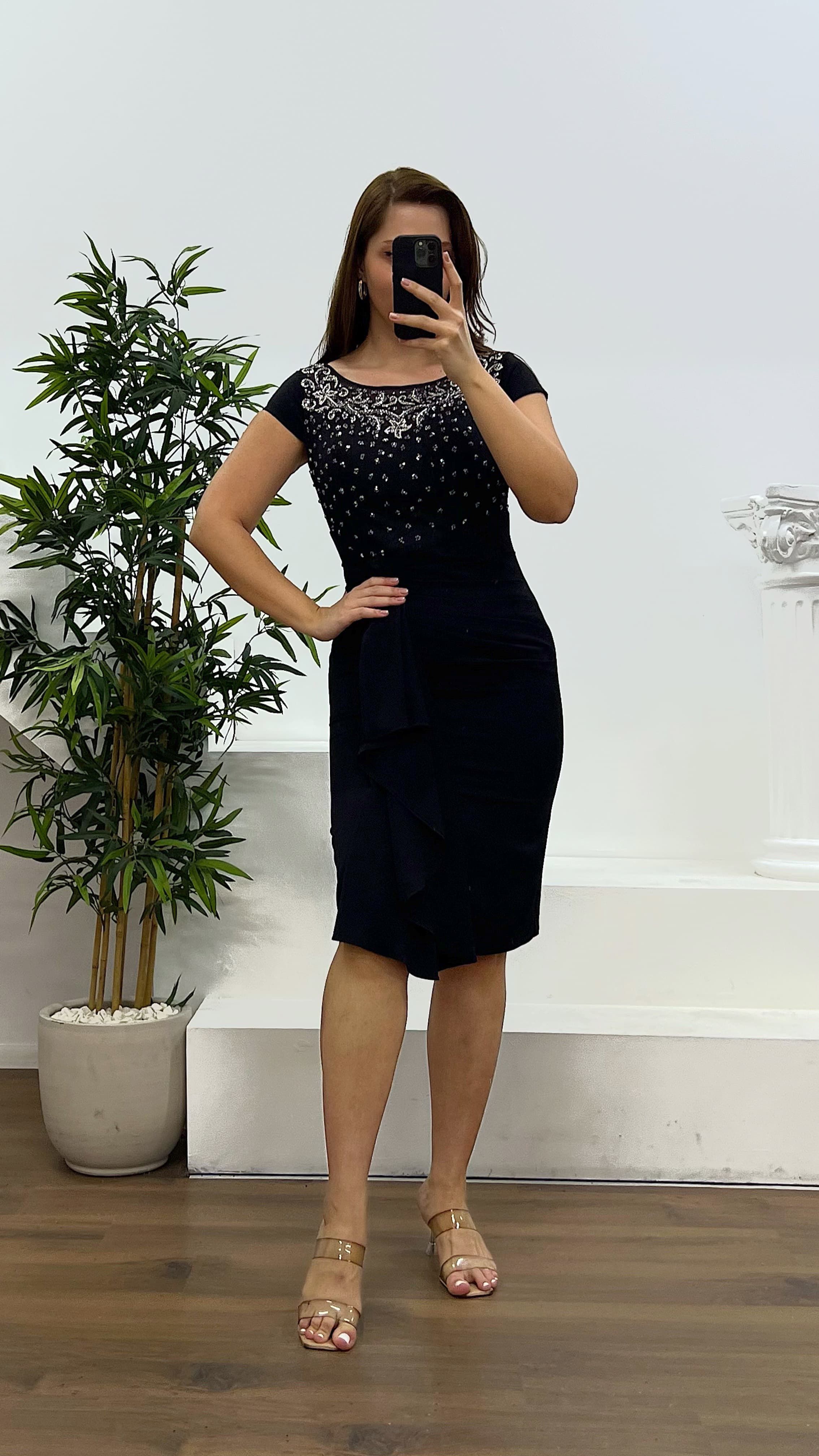 Walloon Midi Evening Dress