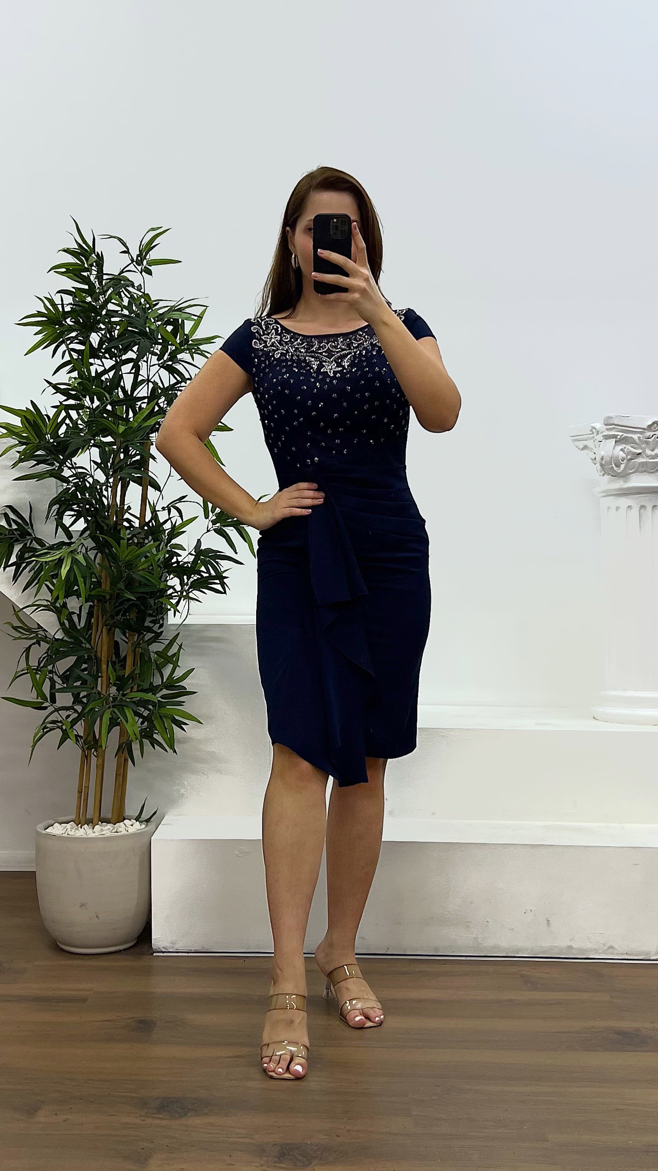 Walloon Midi Evening Dress