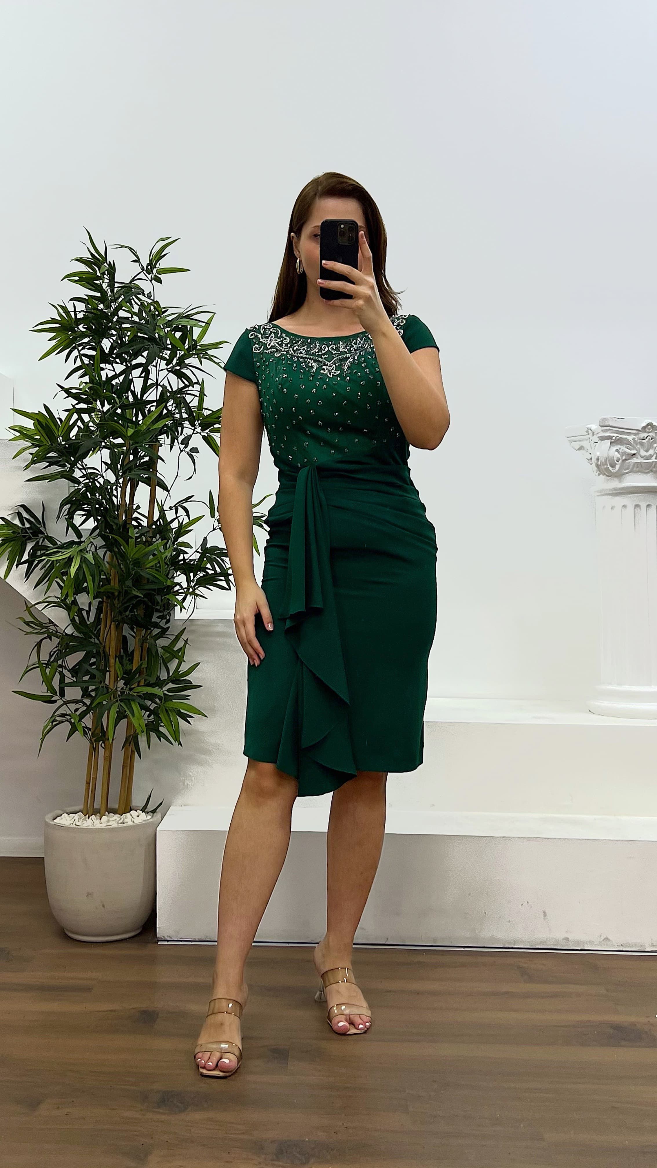Walloon Midi Evening Dress