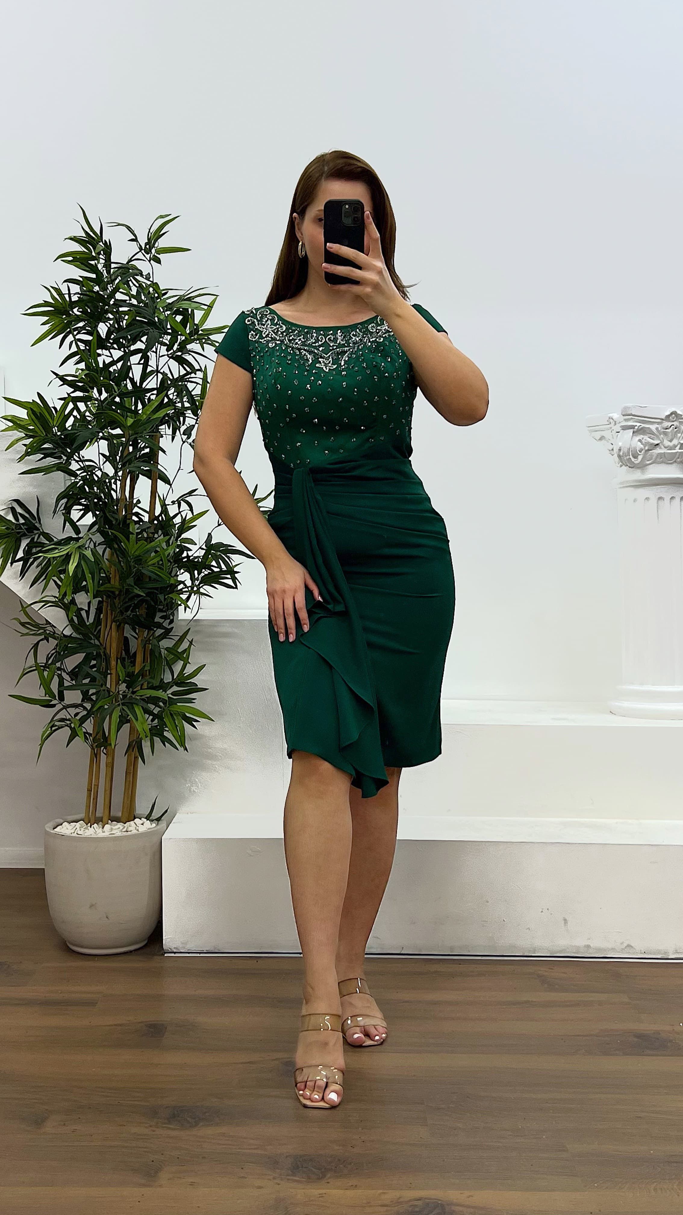 Walloon Midi Evening Dress