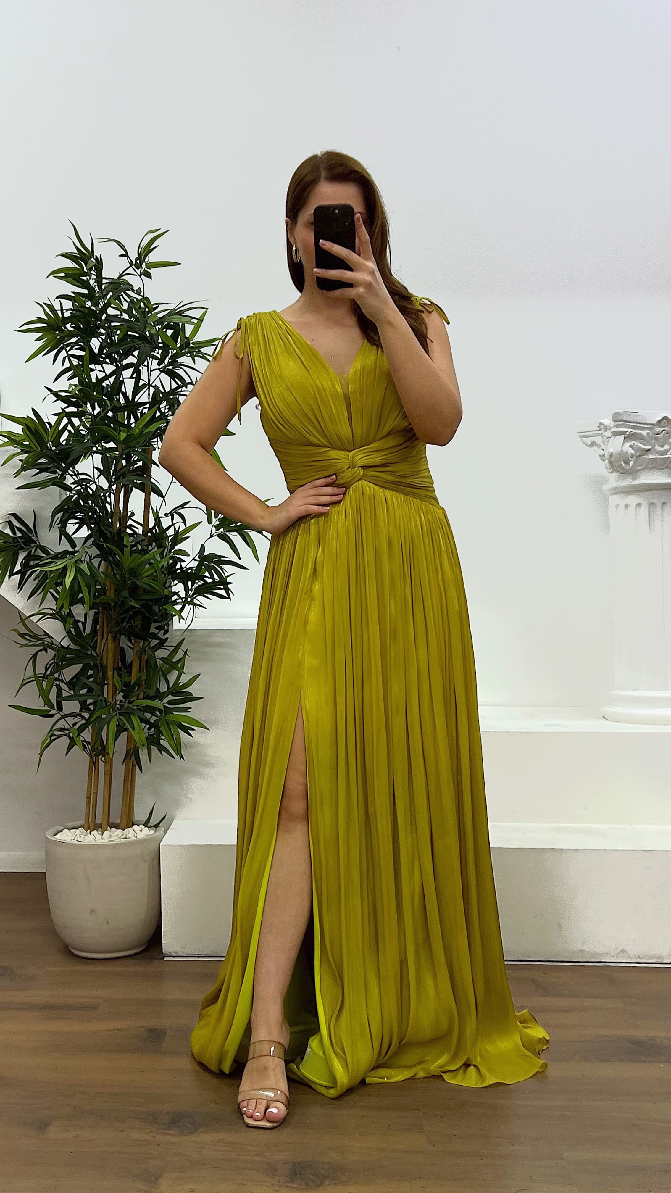 Strappy Pleated Plus Size Evening Dress
