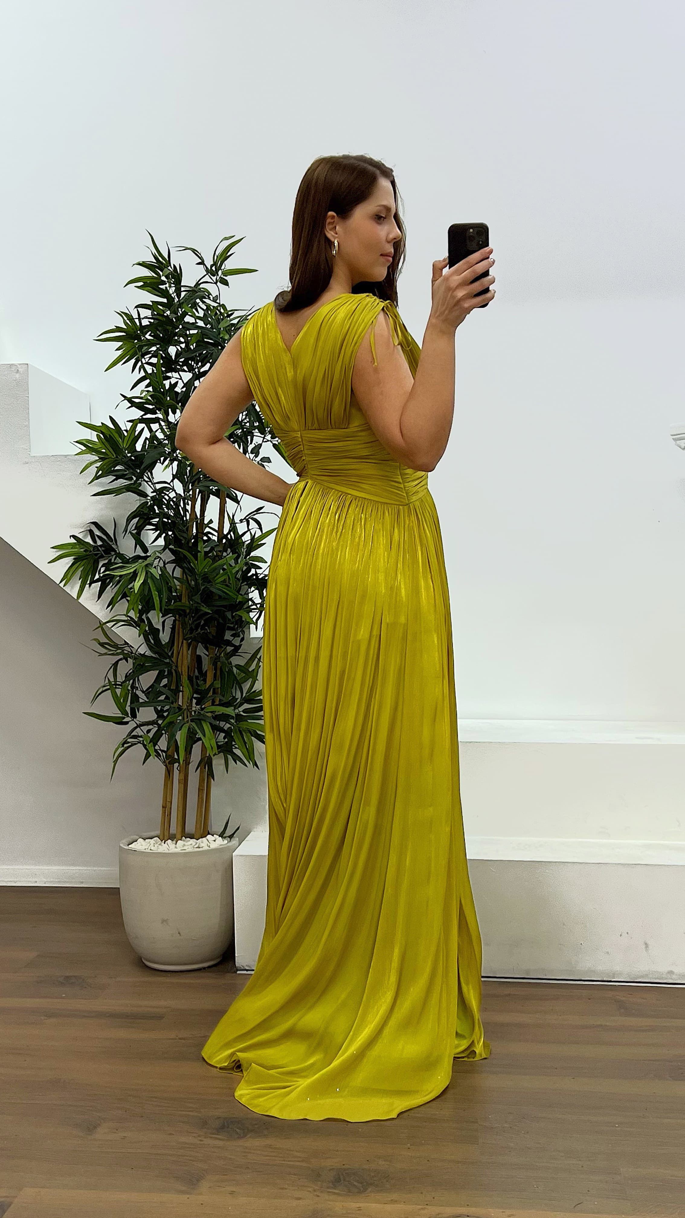 Strappy Pleated Plus Size Evening Dress