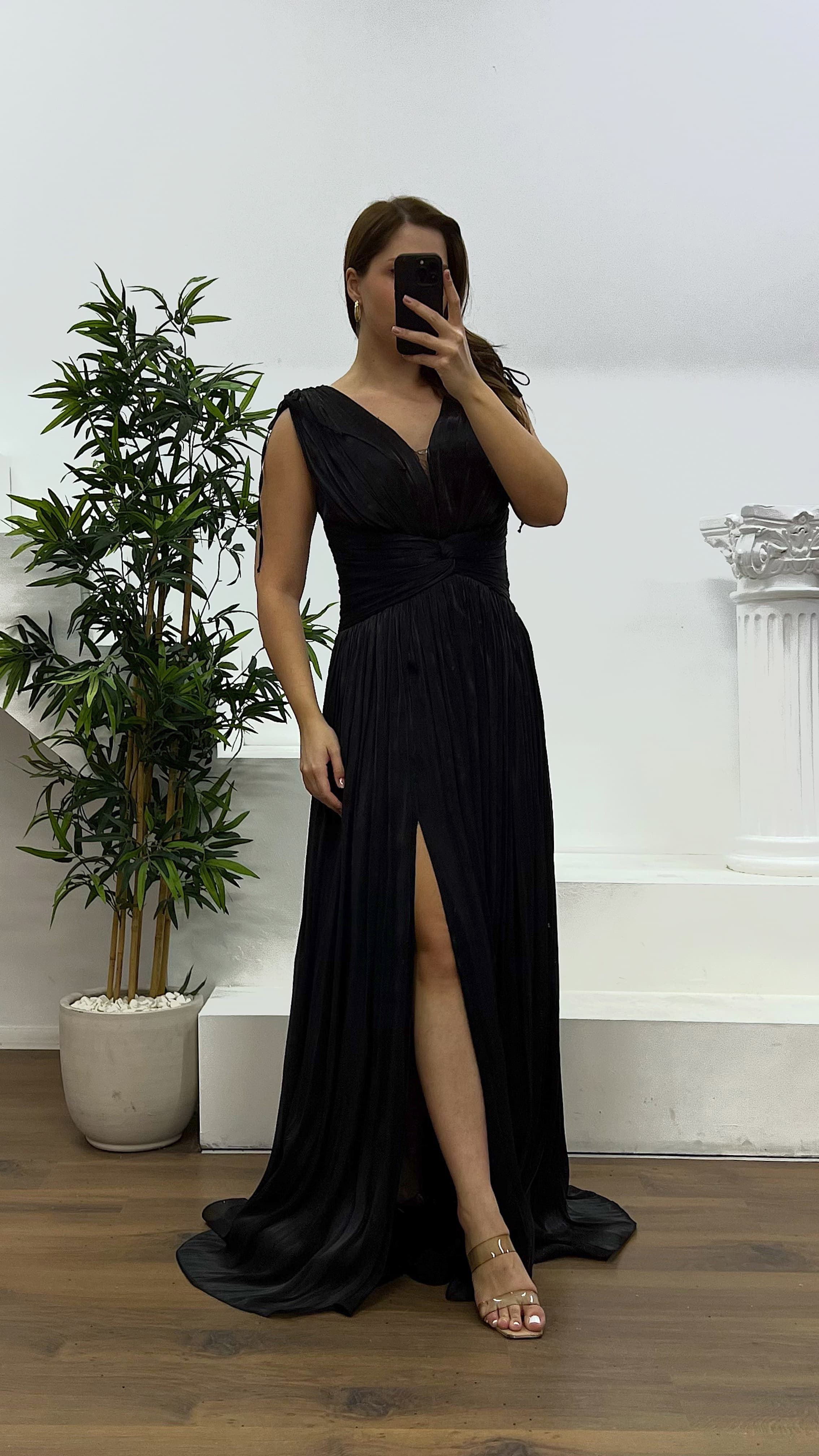 Strappy Pleated Plus Size Evening Dress
