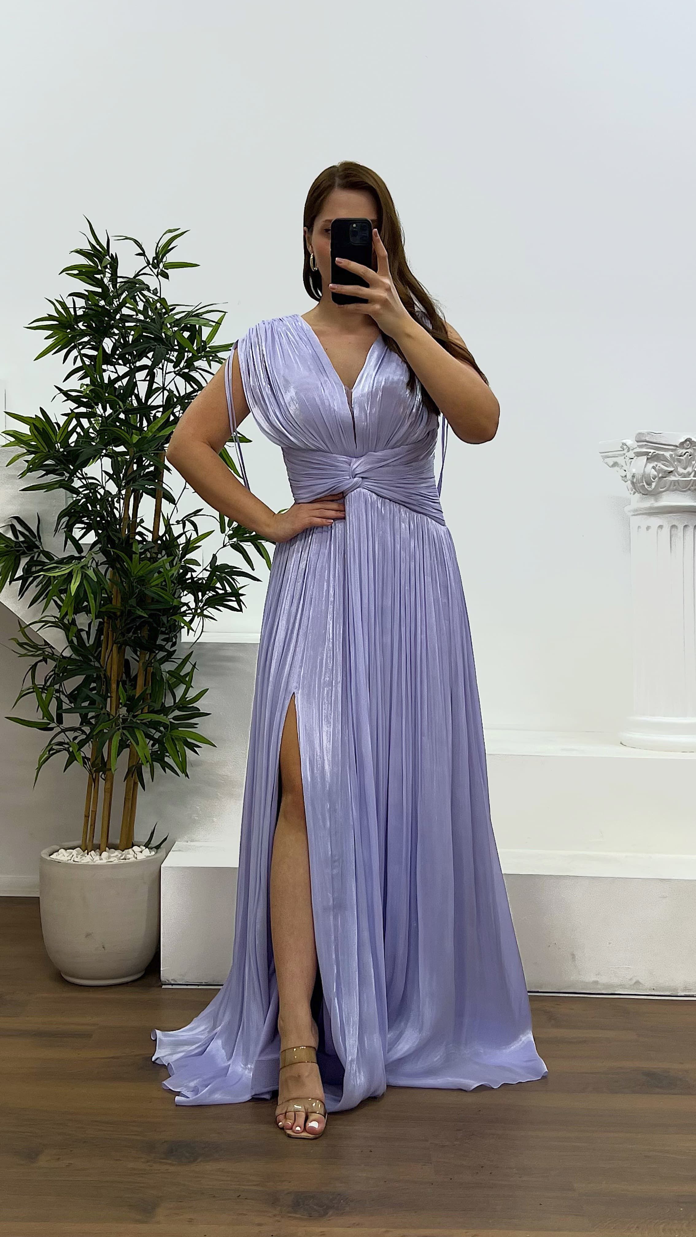 Strappy Pleated Plus Size Evening Dress