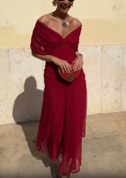 Ethereal Whisper Burgundy Dress