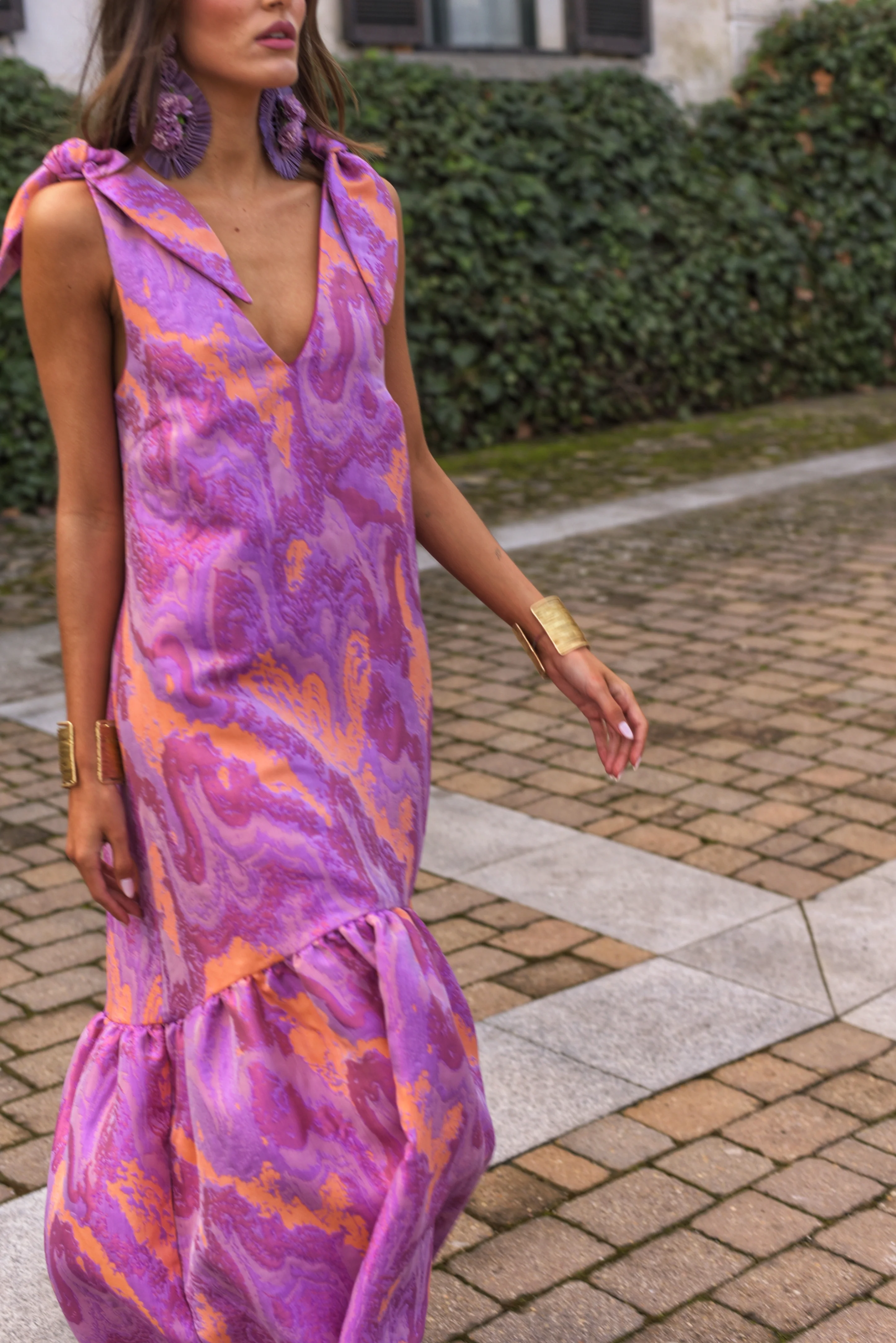 Ethereal Marbling Sleeveless Dress