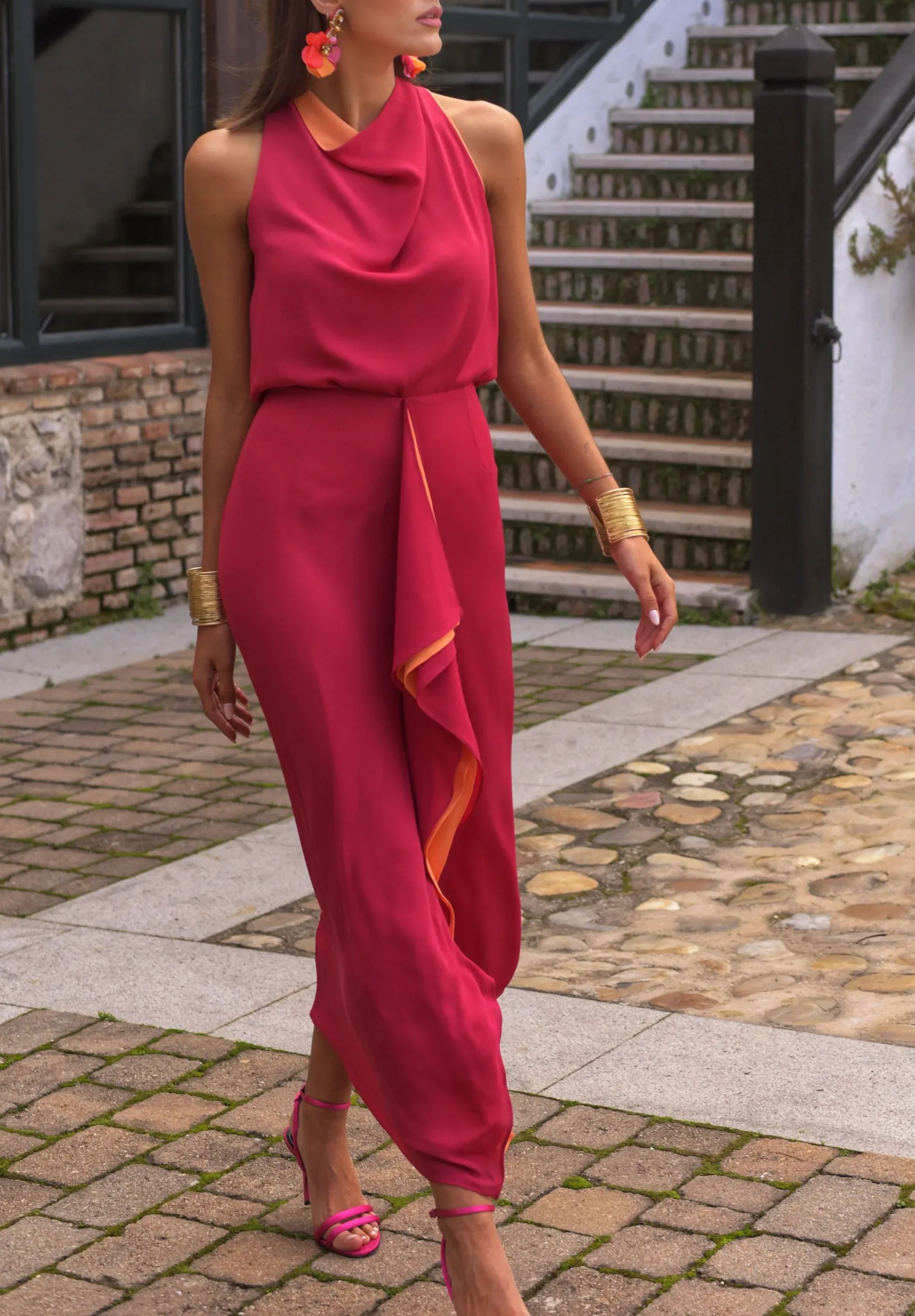 Ethereal Marbling Sleeveless Dress