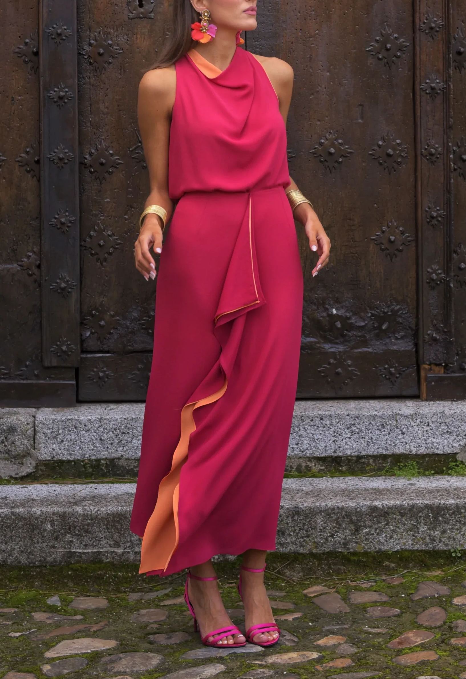 Ethereal Marbling Sleeveless Dress