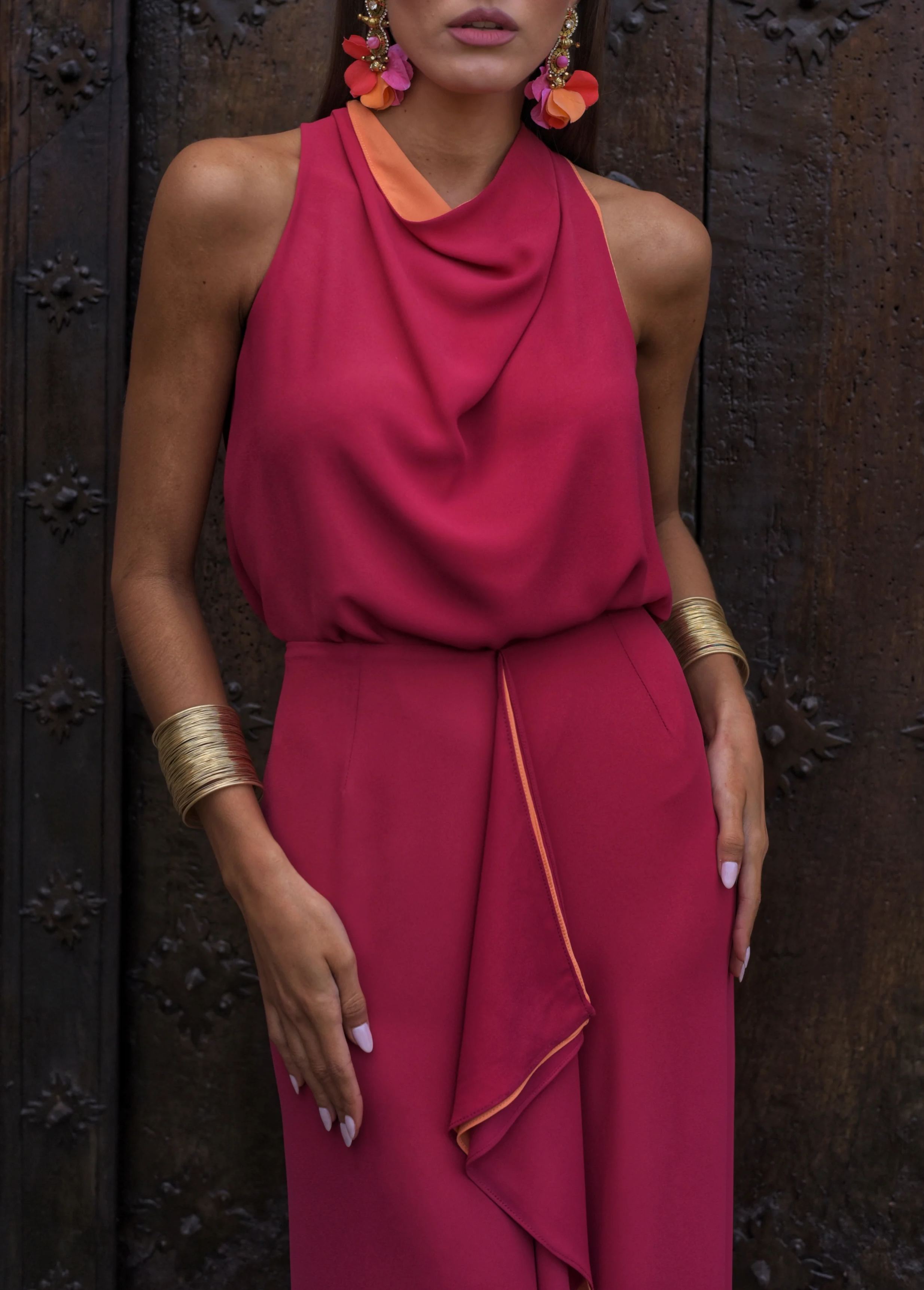 Ethereal Marbling Sleeveless Dress