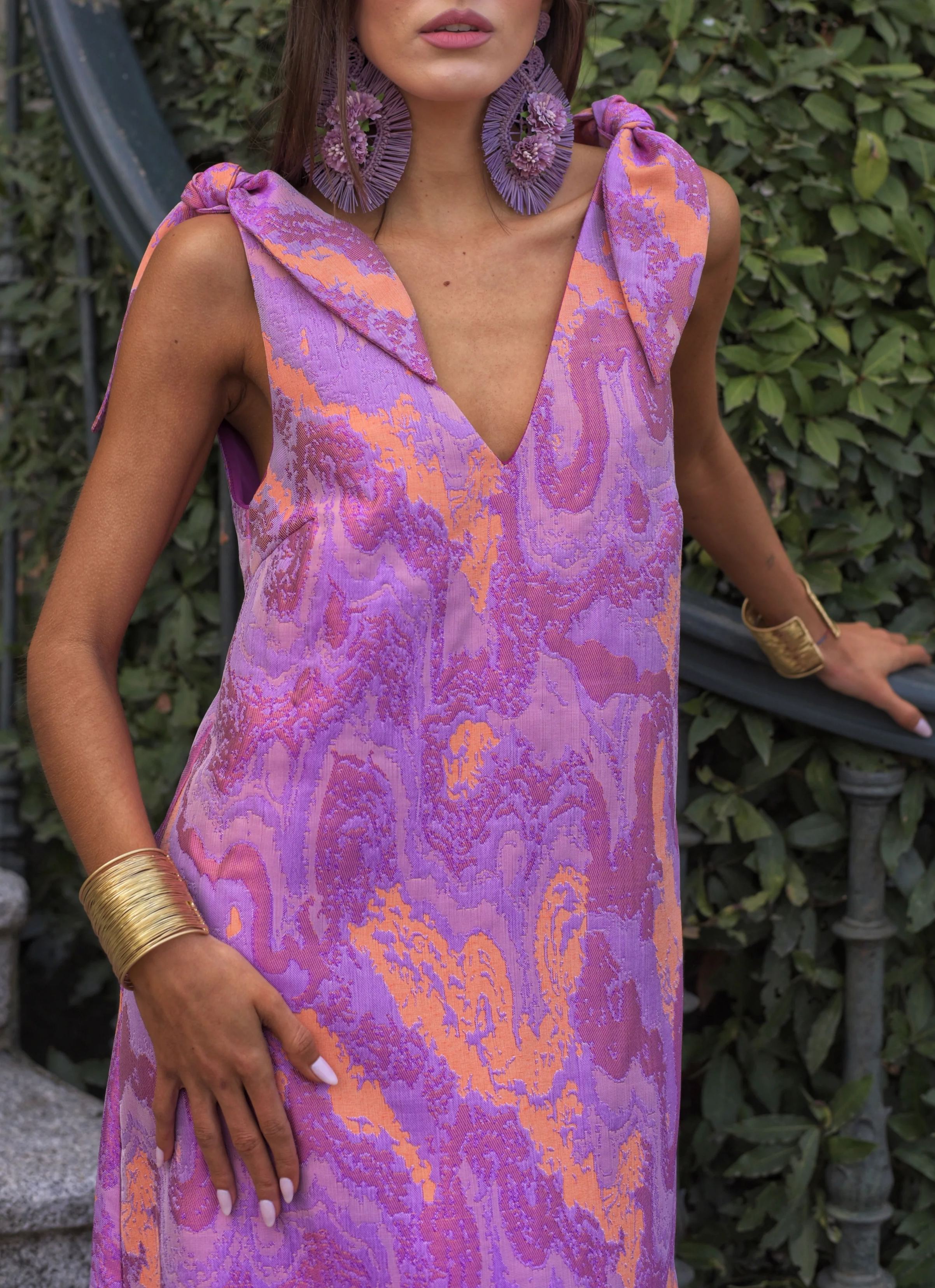 Ethereal Marbling Sleeveless Dress
