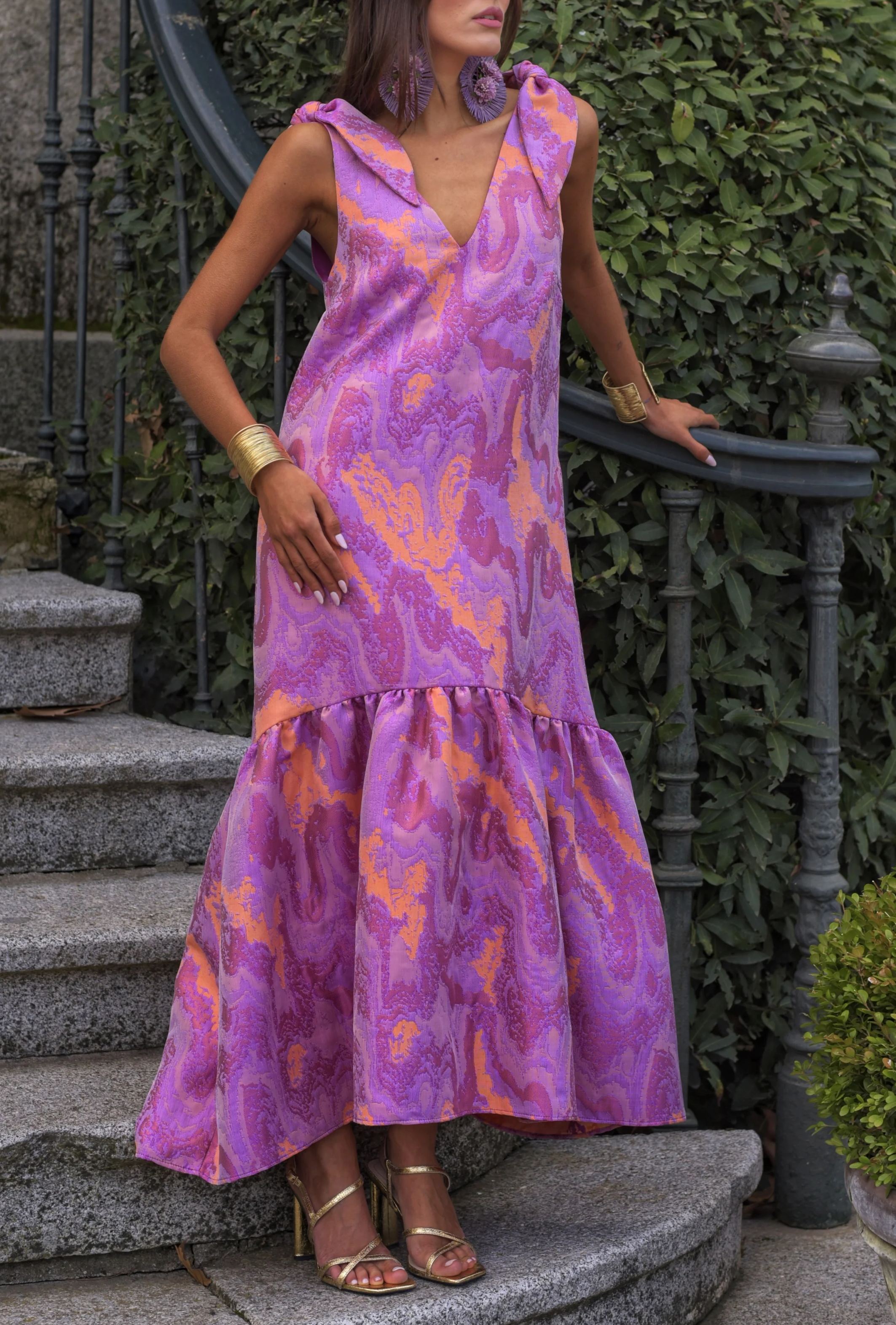Ethereal Marbling Sleeveless Dress