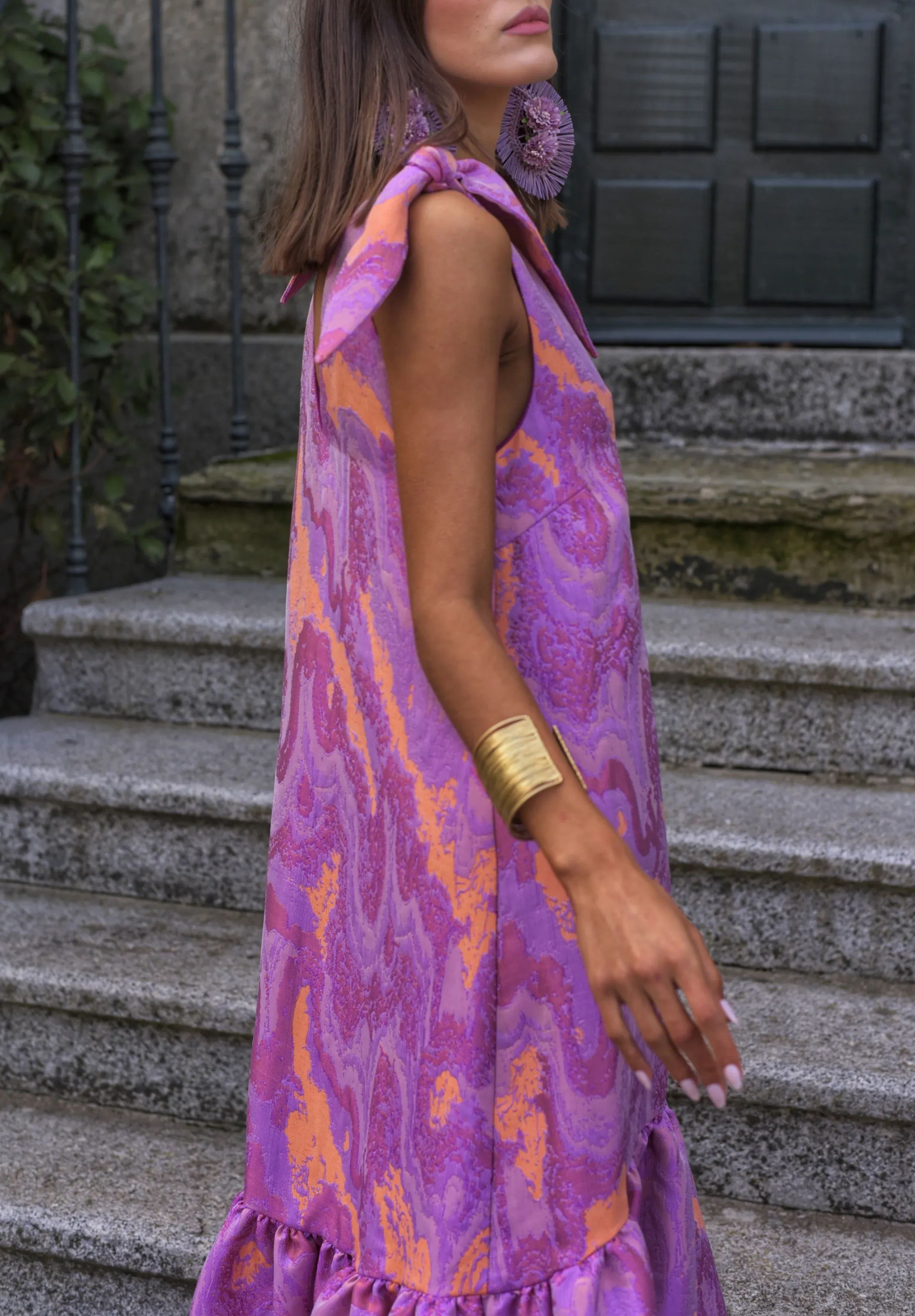 Ethereal Marbling Sleeveless Dress
