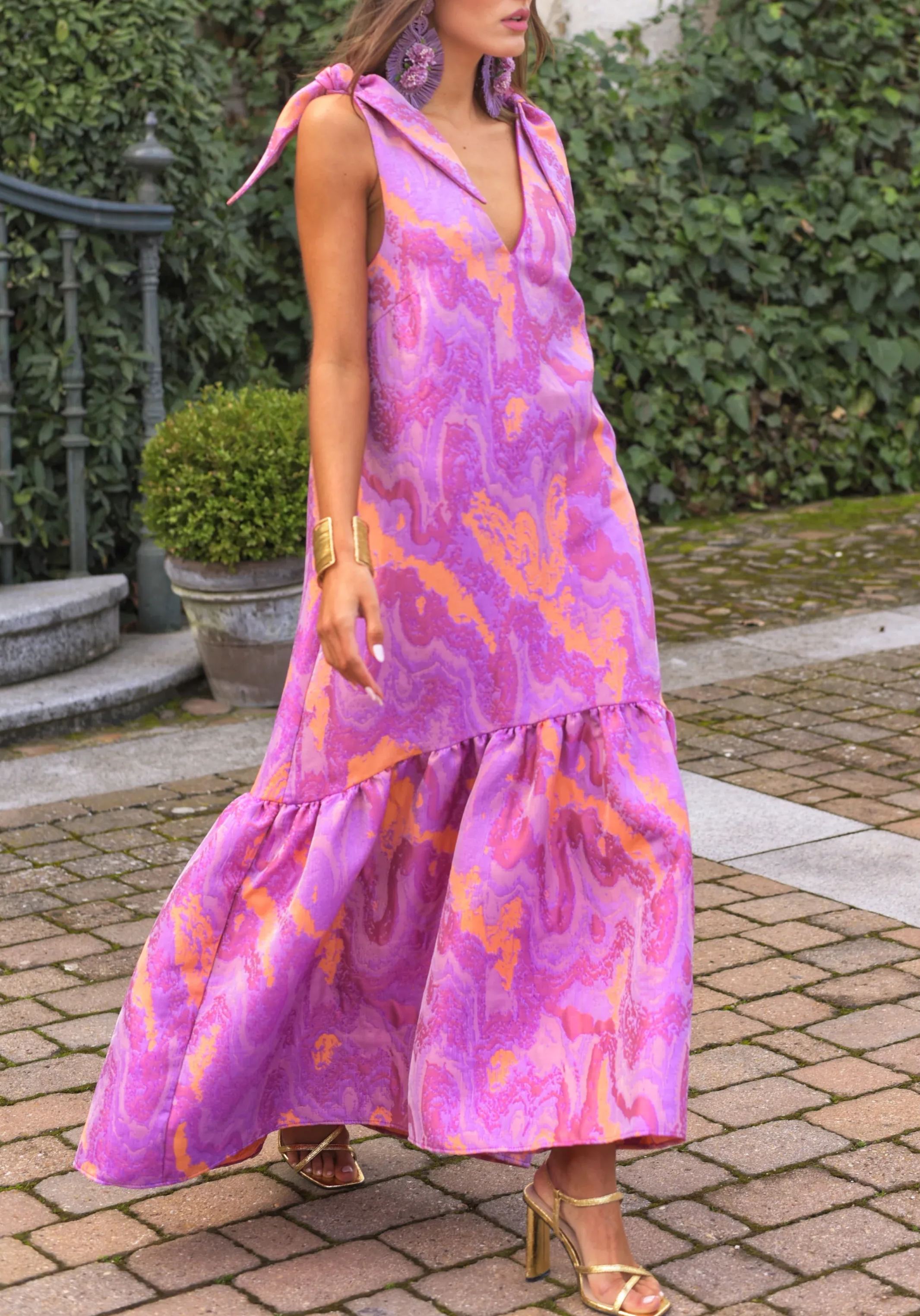 Ethereal Marbling Sleeveless Dress