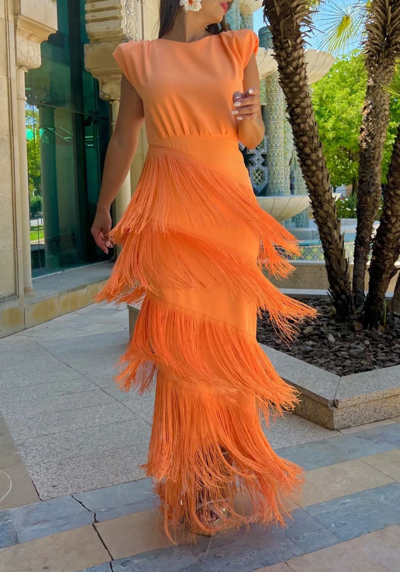 Triana Orange Dress