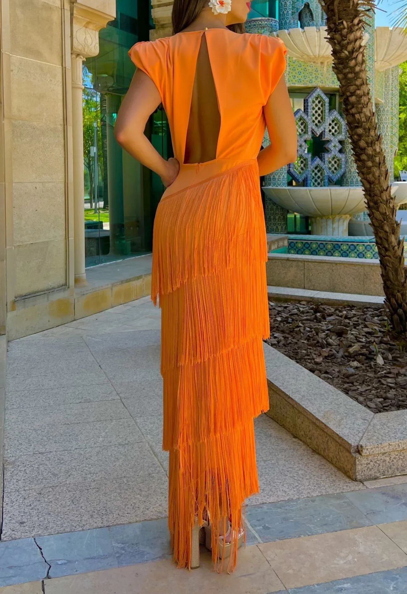 Triana Orange Dress