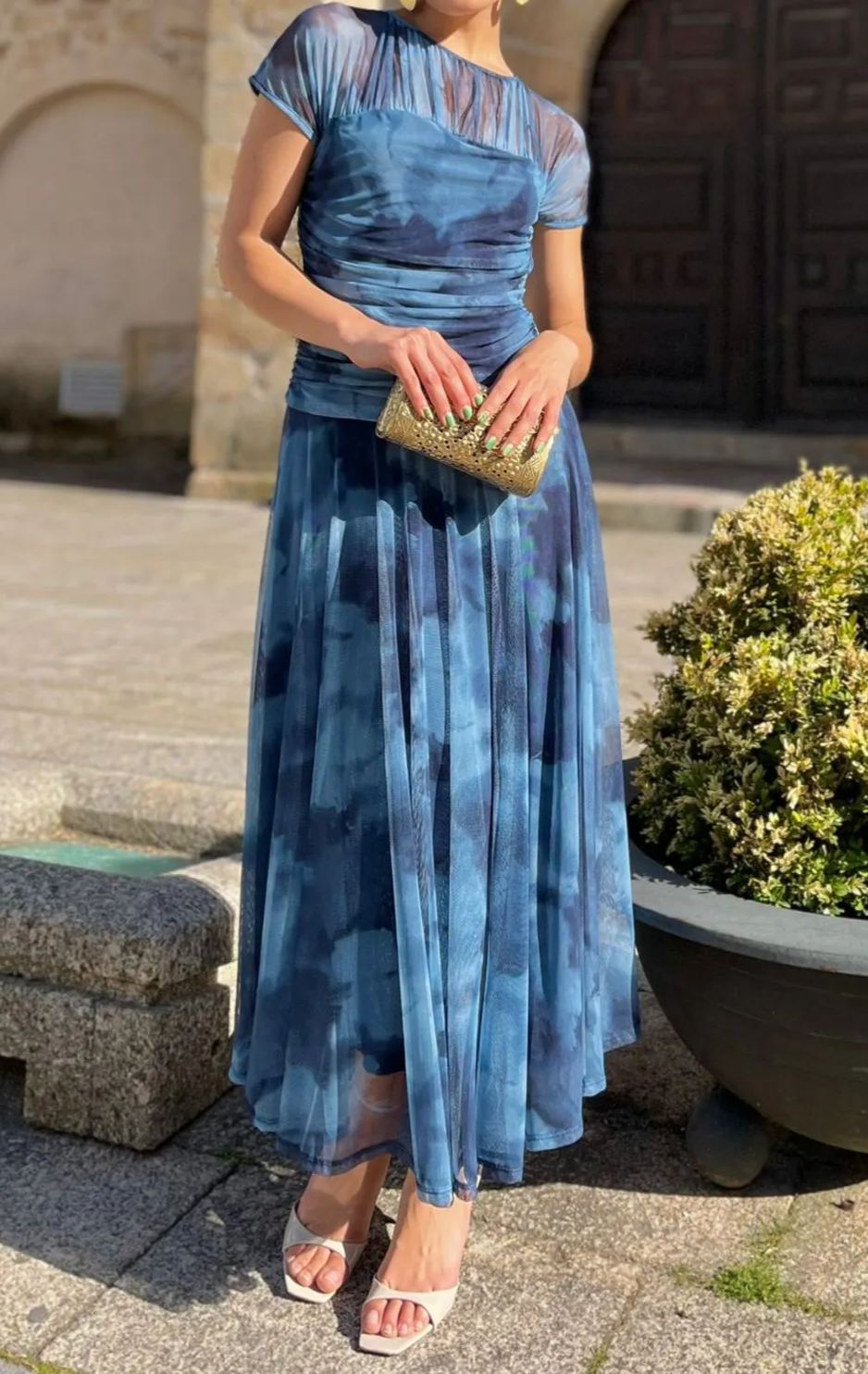 [Copy]One-Shoulder Draped Elegance Gown