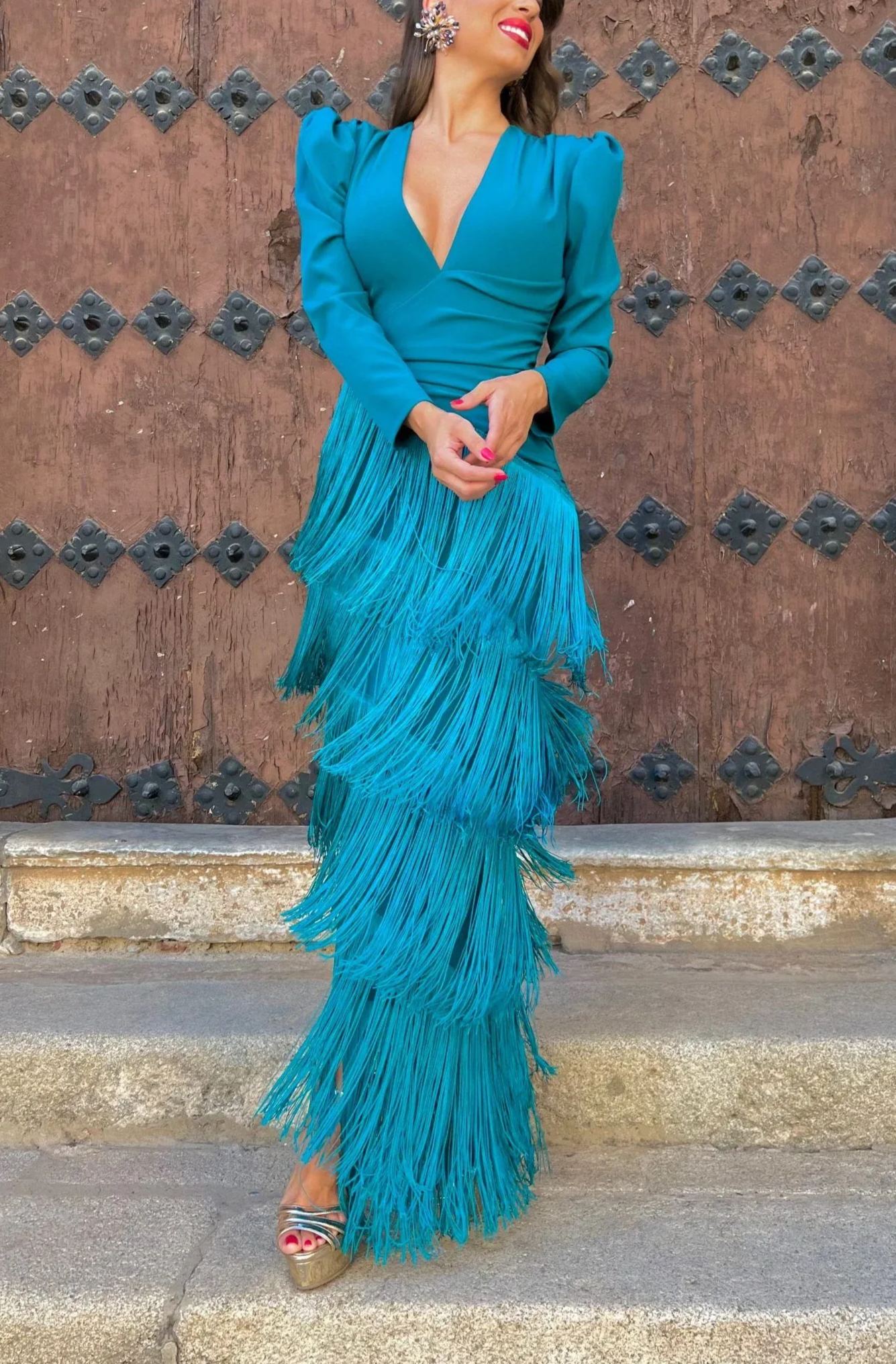 Margaret Petroleum Dress