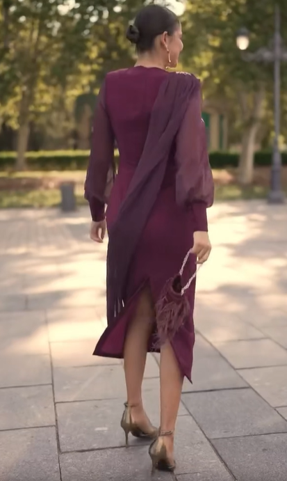 Fringe - Decorated Deep - V Dress