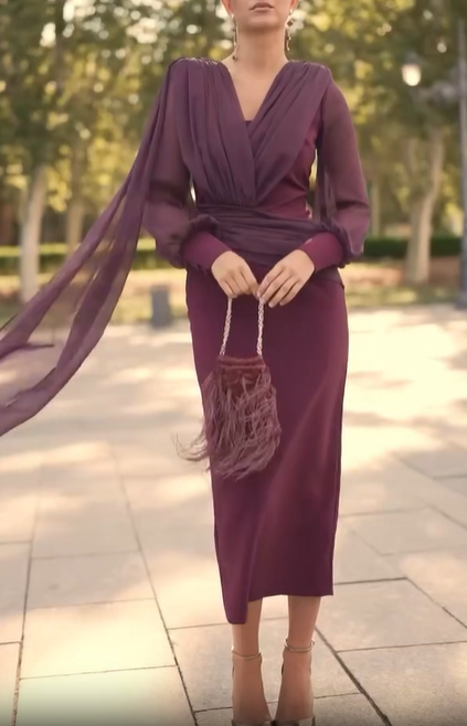 Fringe - Decorated Deep - V Dress