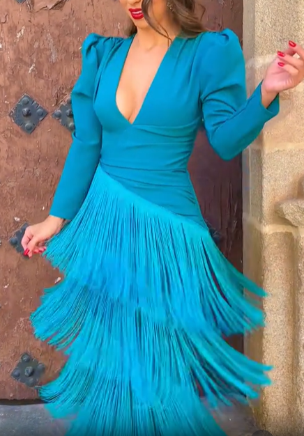 Margaret Petroleum Dress