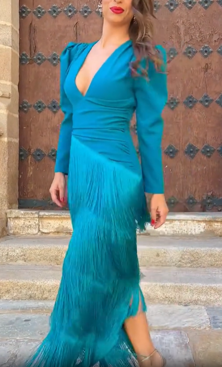 Margaret Petroleum Dress