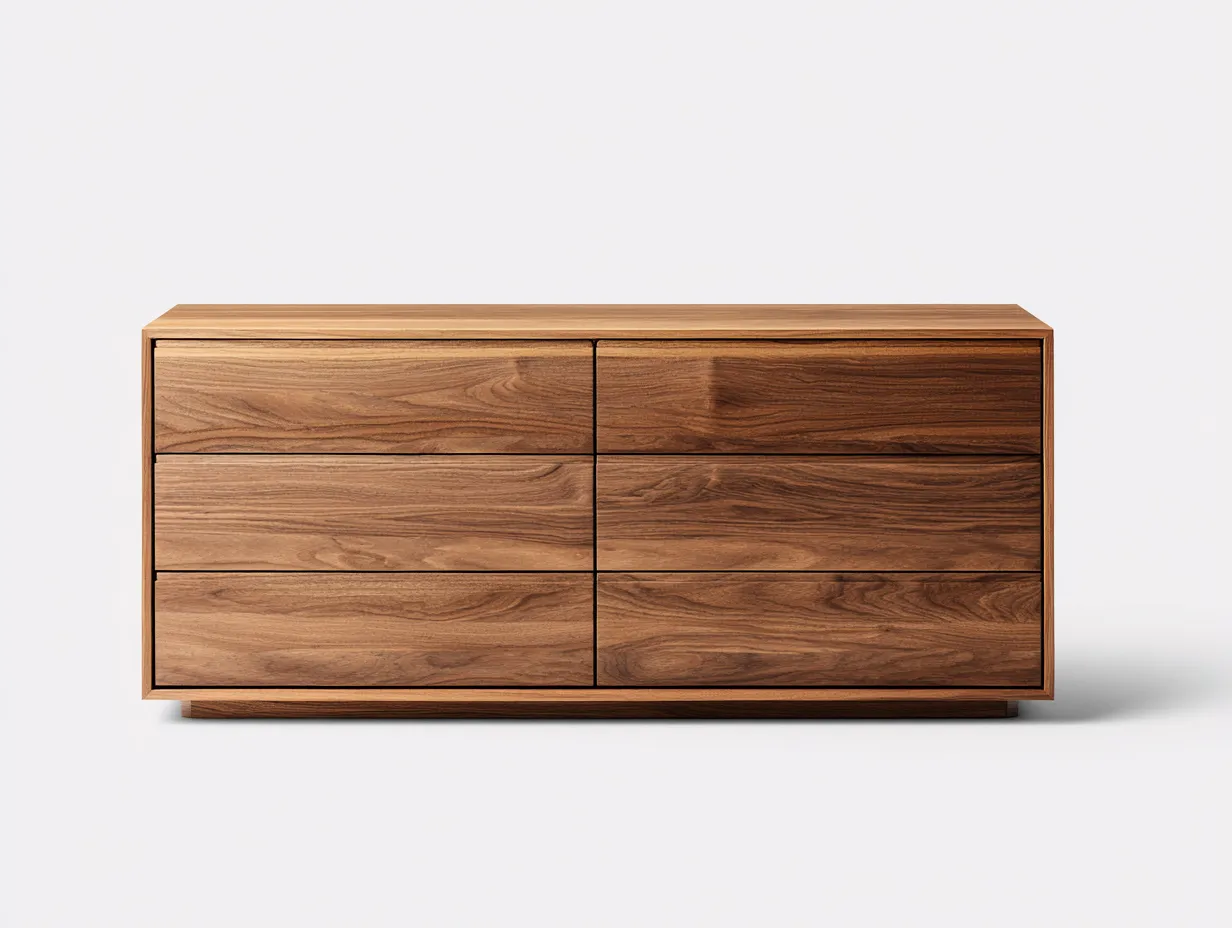 Kommode mit Schubladen-Holz-148x44x76 cm-Nussbraun-Modern-Homiuphub