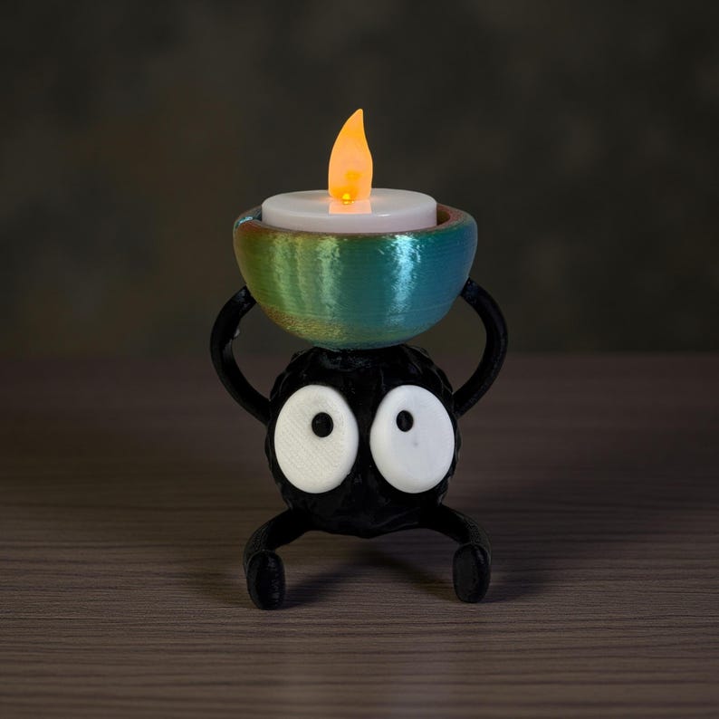 Cute Soot Sprite Candle Holder