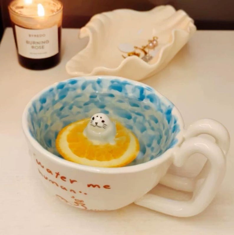 Cute Seal Ceramic Mug – Novelty Coffee Cup for Animal Lovers