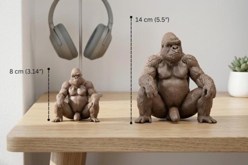 Funny Gorilla Figurine - Mature Adult Humor Prank Gift