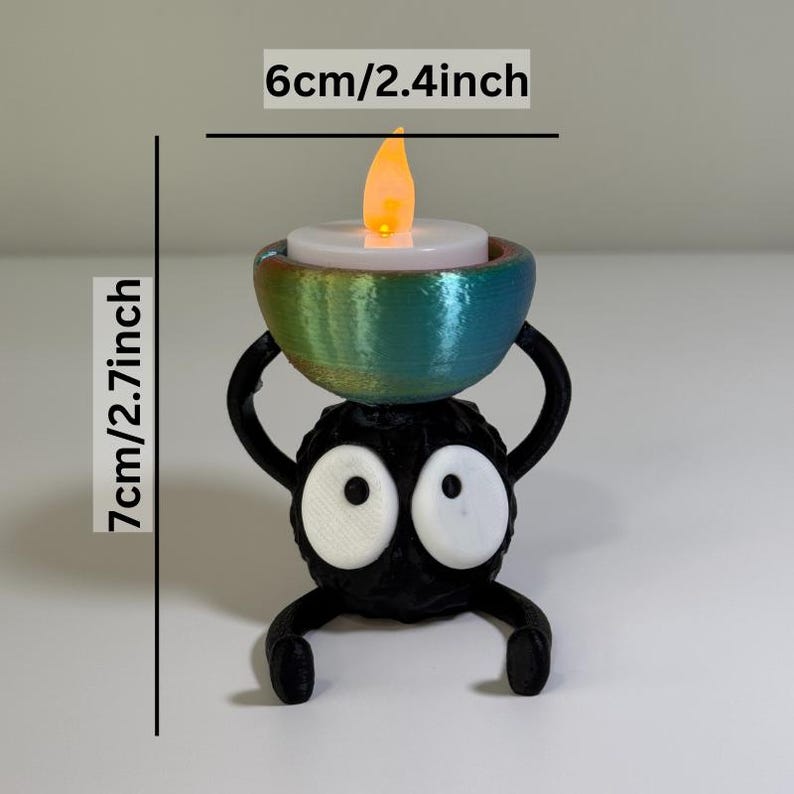 Cute Soot Sprite Candle Holder