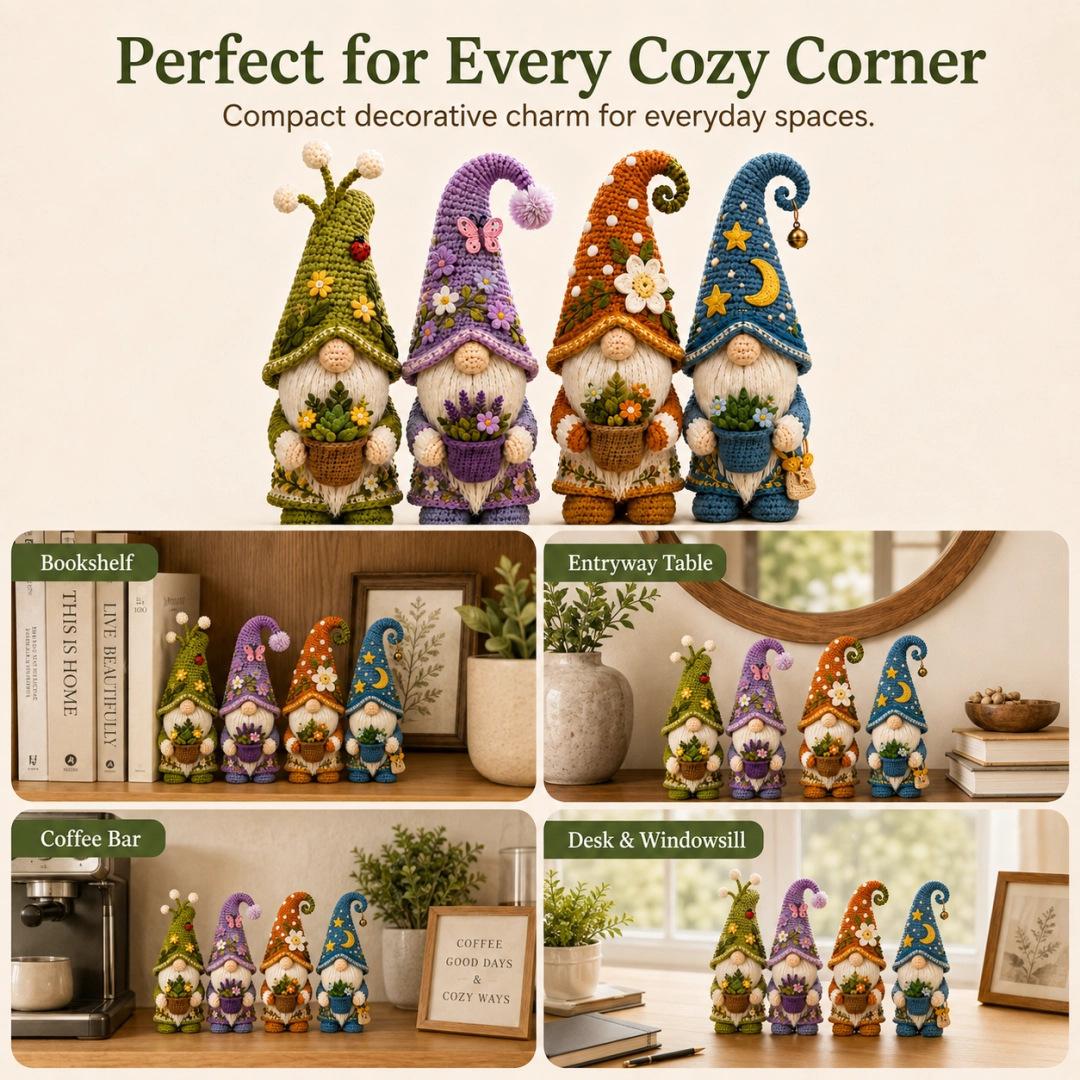 Amigurumi Garden Gnomes with Flower Pots