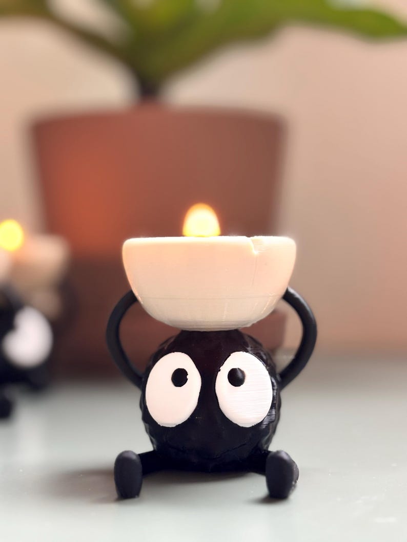 Cute Soot Sprite Candle Holder